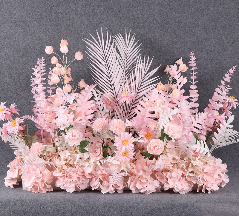 우아한 파란색과 흰색 꽃 장식 결혼식 아치, 인공 꽃 배열, 의식 배경 및 이벤트 장식 FA-211