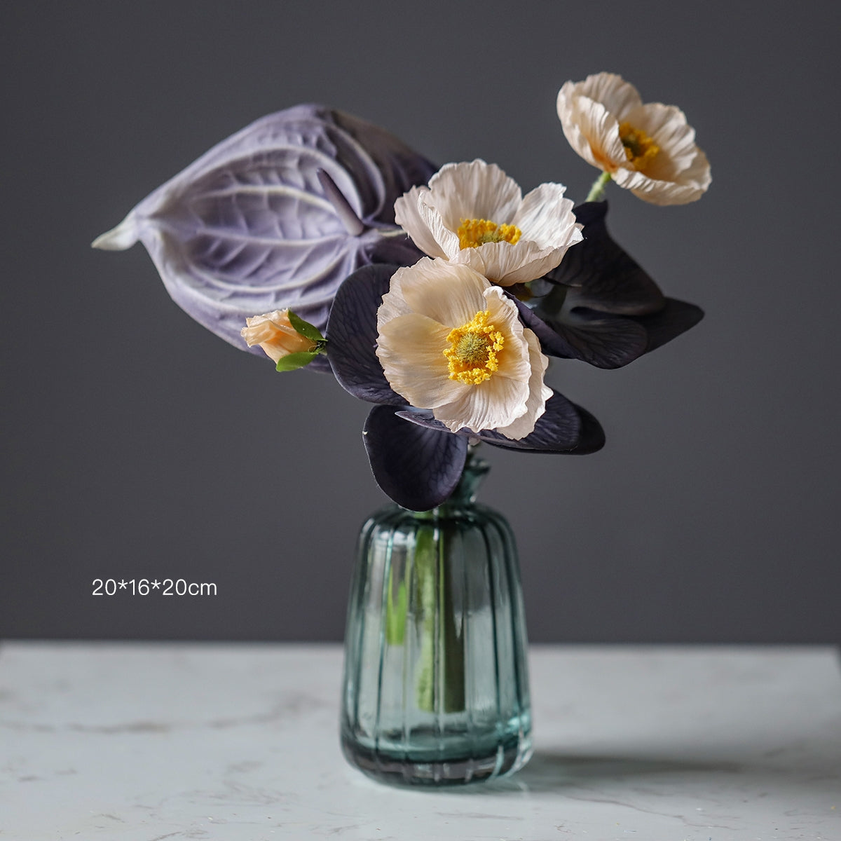 Mini Faux Floral Arrangement | Ice Cream-Inspired Bouquet for Home & Event Decor VB-216 (Without Vase)