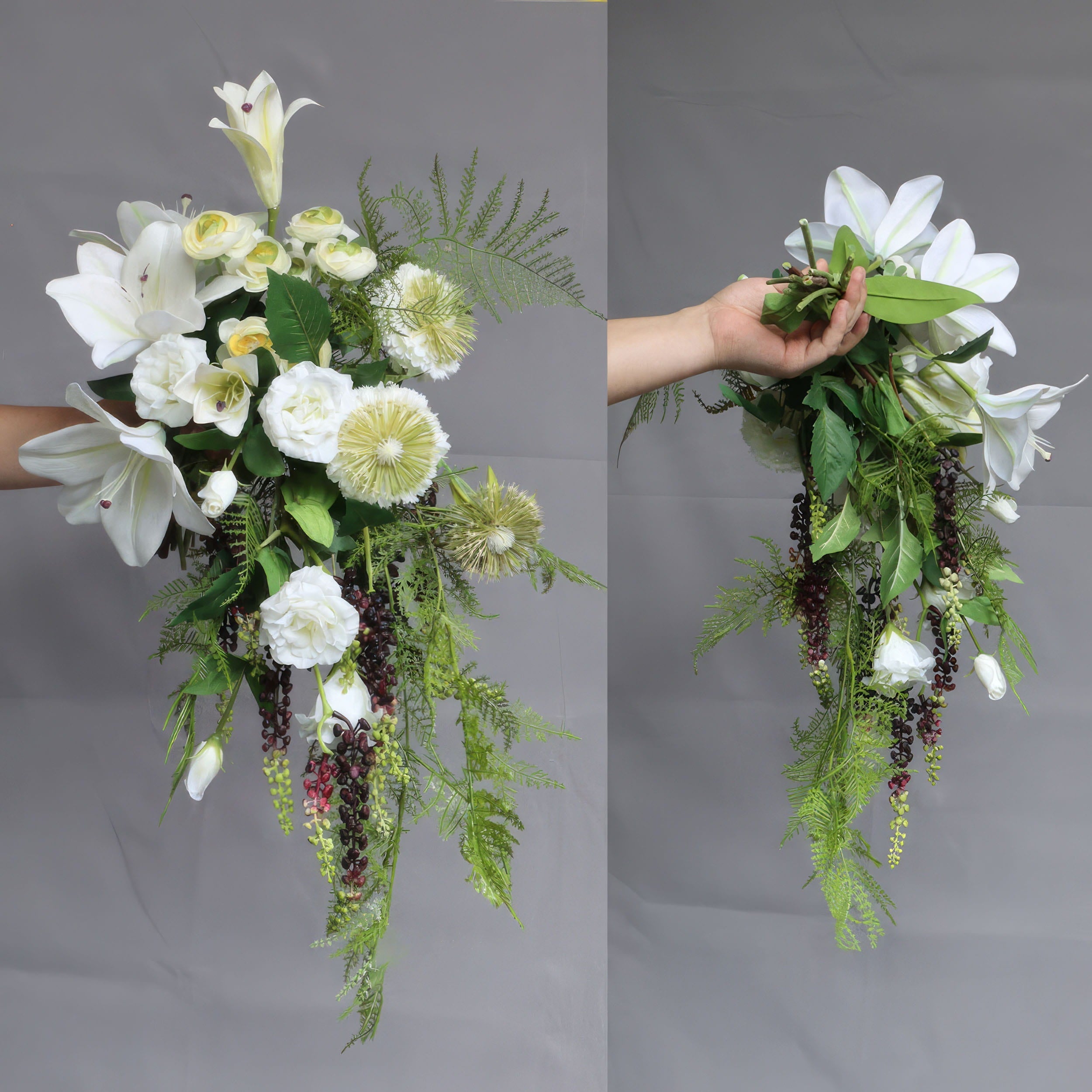 Elegante künstliche Blumenarrangements Sträuße - Realistische Seidenblumen für Hochzeiten, Veranstaltungen und Heimdekoration VB-201