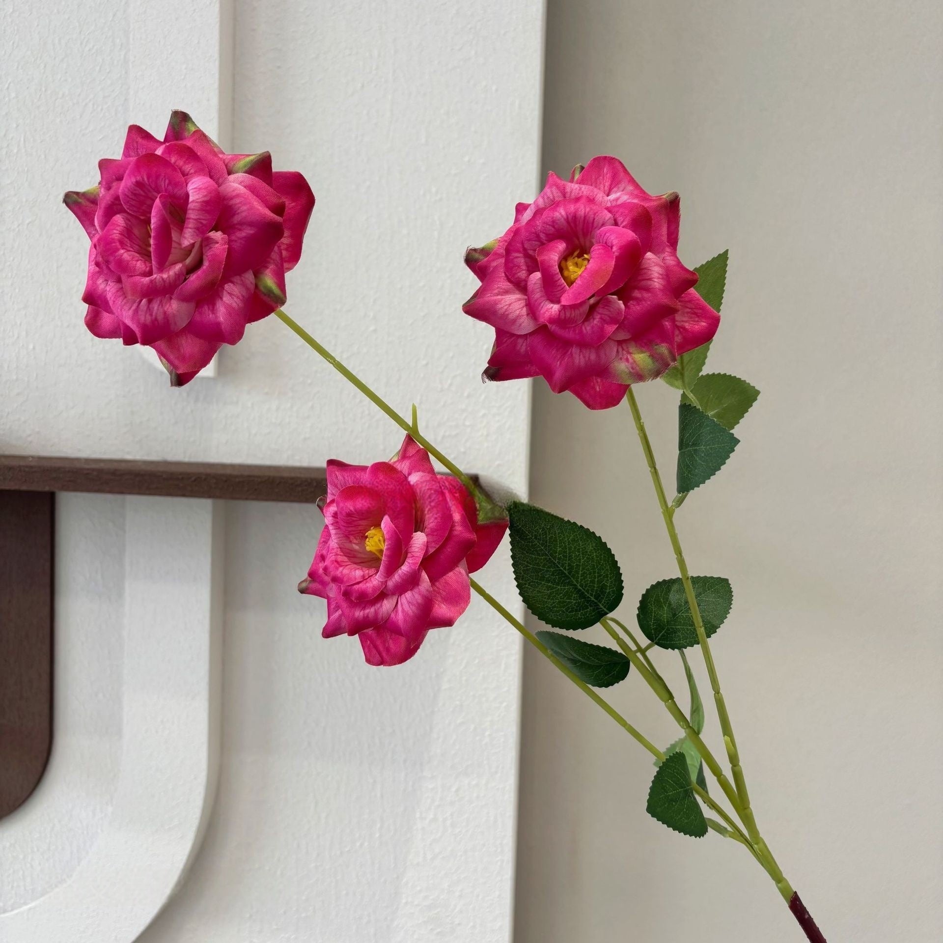 3D Artificial Garden Rose Stem – Realistic Multi-Color Faux Flower for Home & Event Decor FS-1028