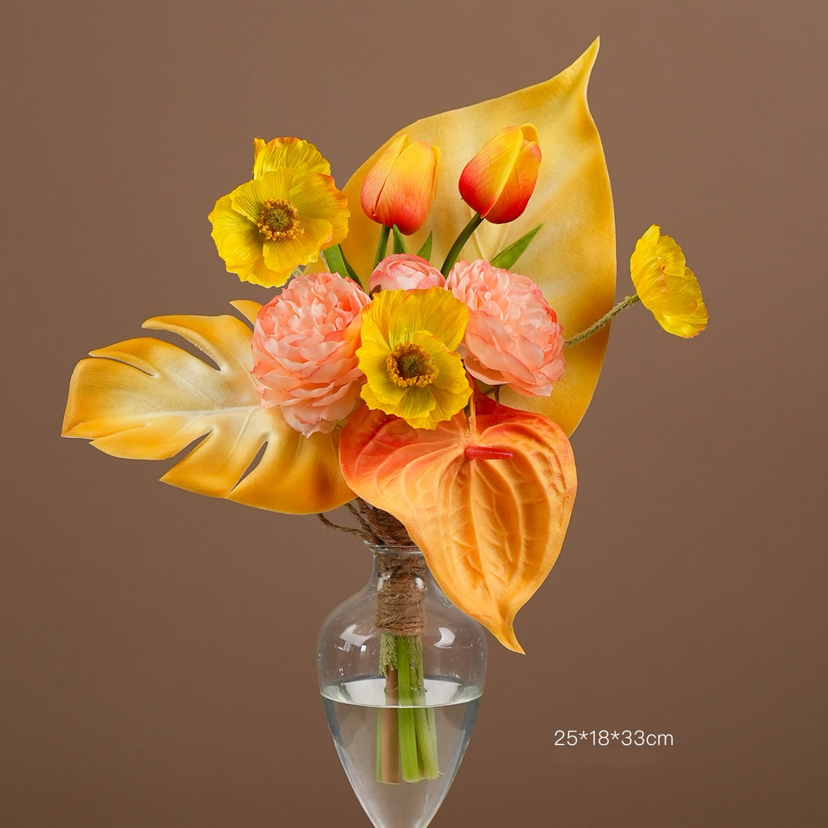 Modern Artistic Faux Floral Arrangement | Luxury Designer Artificial Flowers for Home, Hotel & Event Display VB-213 (Without Vase)