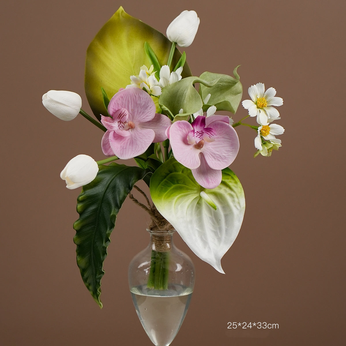 Modern Artistic Faux Floral Arrangement | Luxury Designer Artificial Flowers for Home, Hotel & Event Display VB-213 (Without Vase)