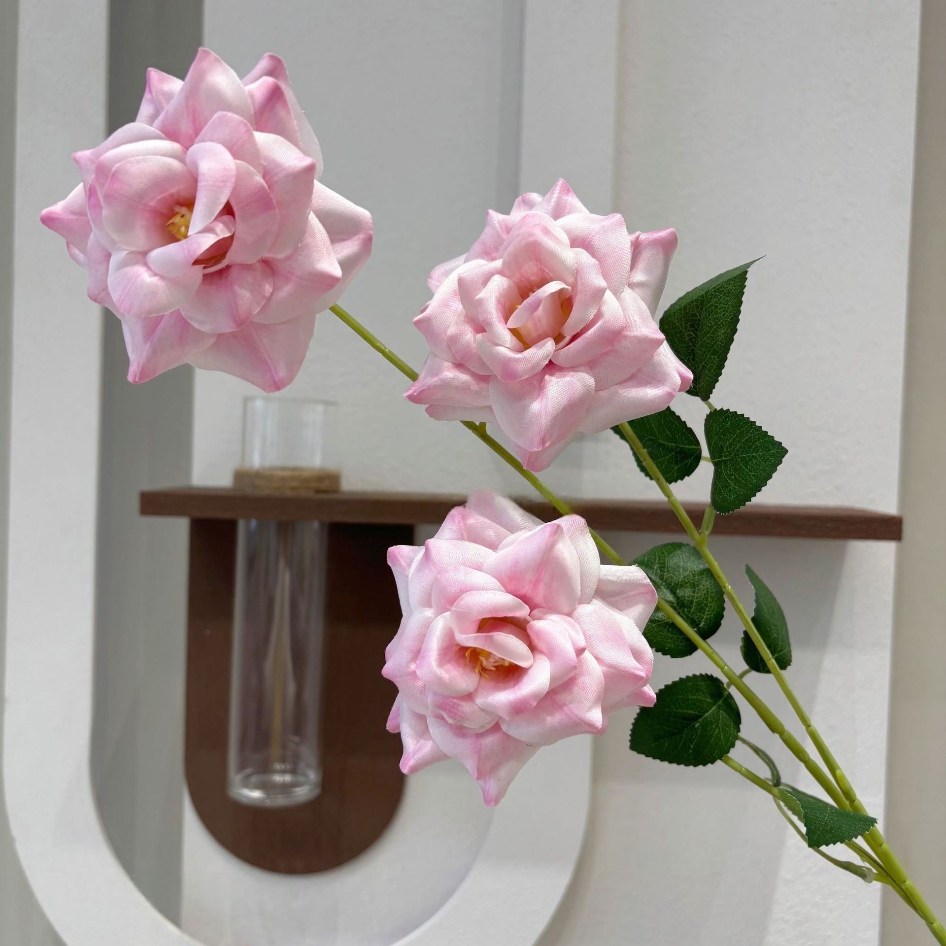 3D Artificial Garden Rose Stem – Realistic Multi-Color Faux Flower for Home & Event Decor FS-1028