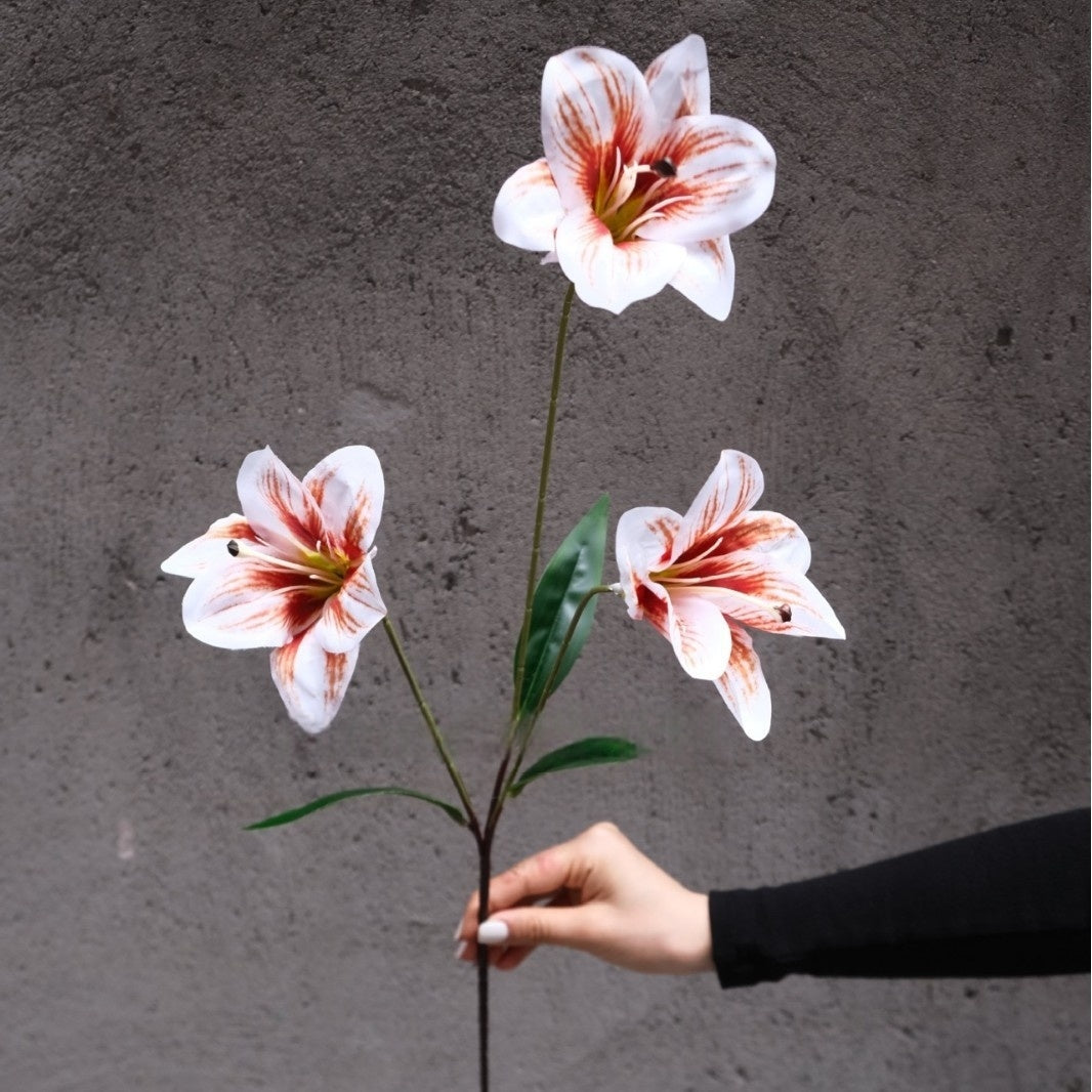 Autumn Orange Faux Flower Stem | Single Bloom for Seasonal Home Decor FS-1011A