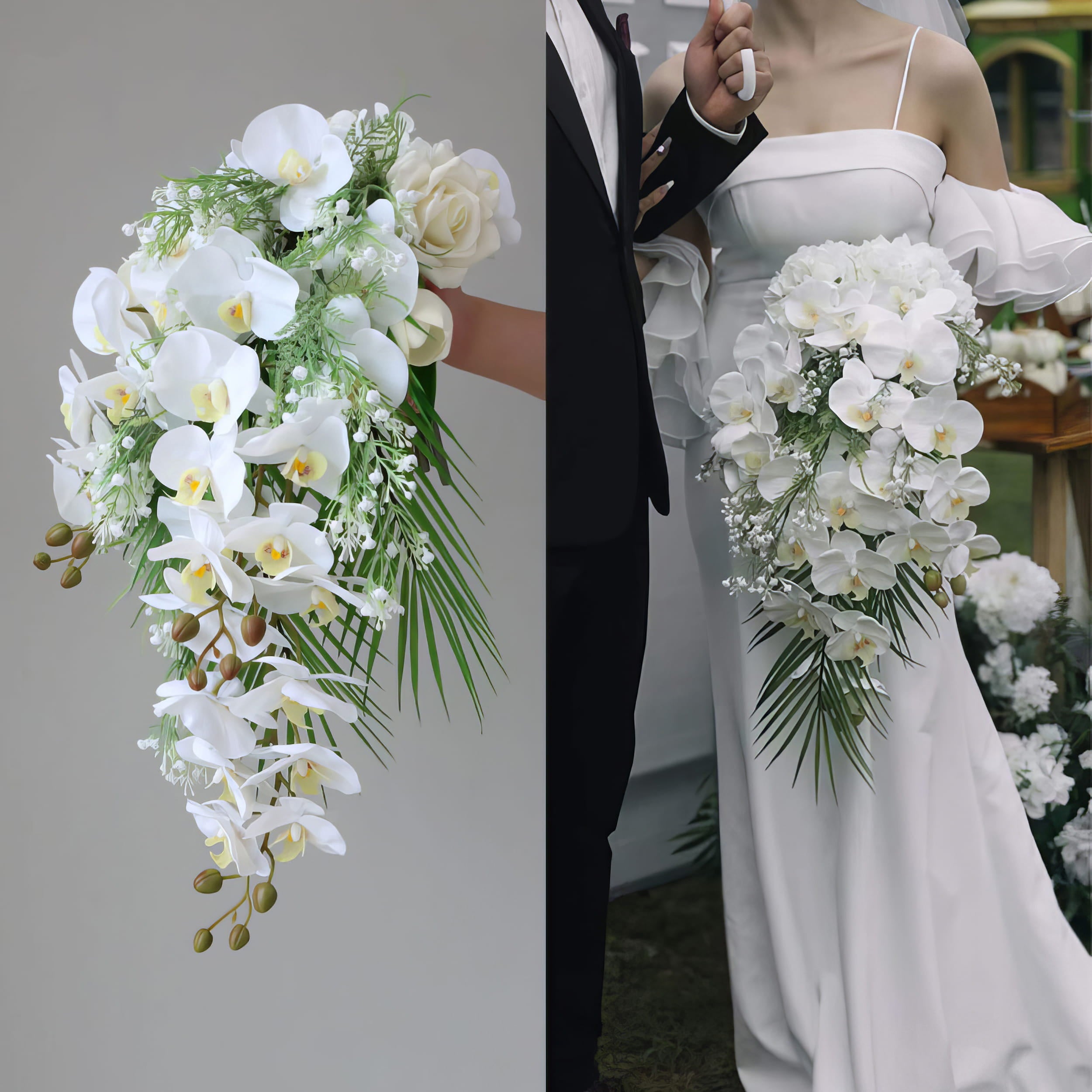 Elegant Artificial Floral Arrangements Bouquets - Realistic Silk Flowers for Weddings, Events, and Home Decor VB-202