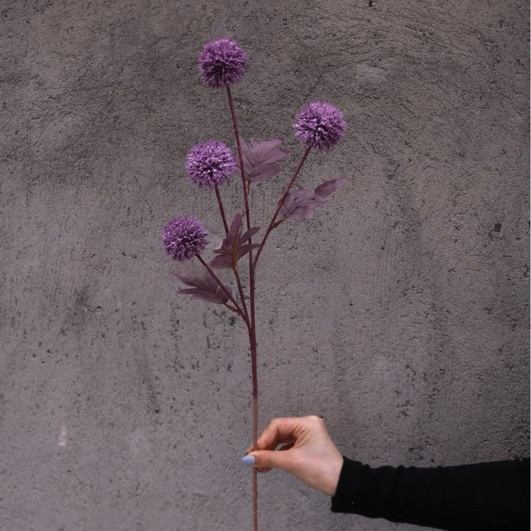 Purple Faux Flower Stem | Elegant Single Bloom for Home Decor Display FS-1004A