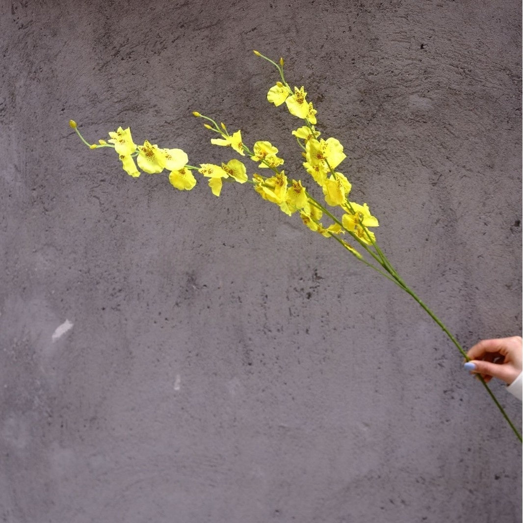 Yellow Green Faux Flower Stem | Single Bloom for Modern Home Decor FS-1006A