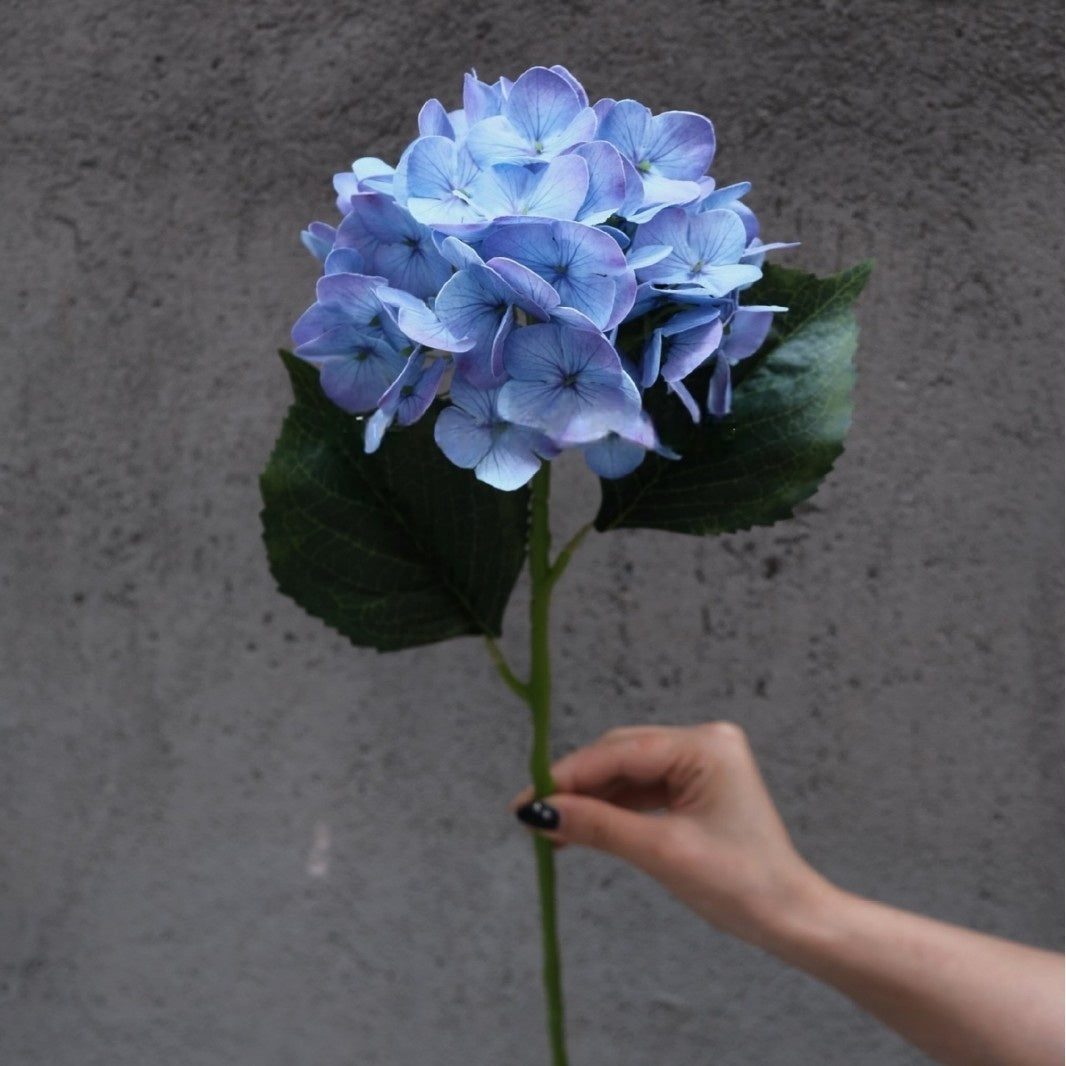 Sky Blue Faux Flower Stem | Elegant Single Bloom for Home Decor FS-1009A