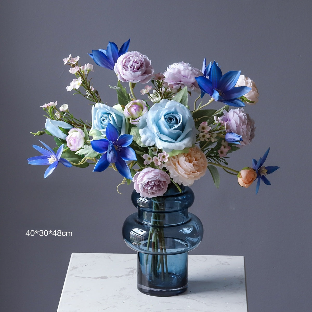 Nordic-Style Artificial Bridal Bouquet | Faux Flower Arrangement for Wedding & Photography Props VB-217 (Without Vase)