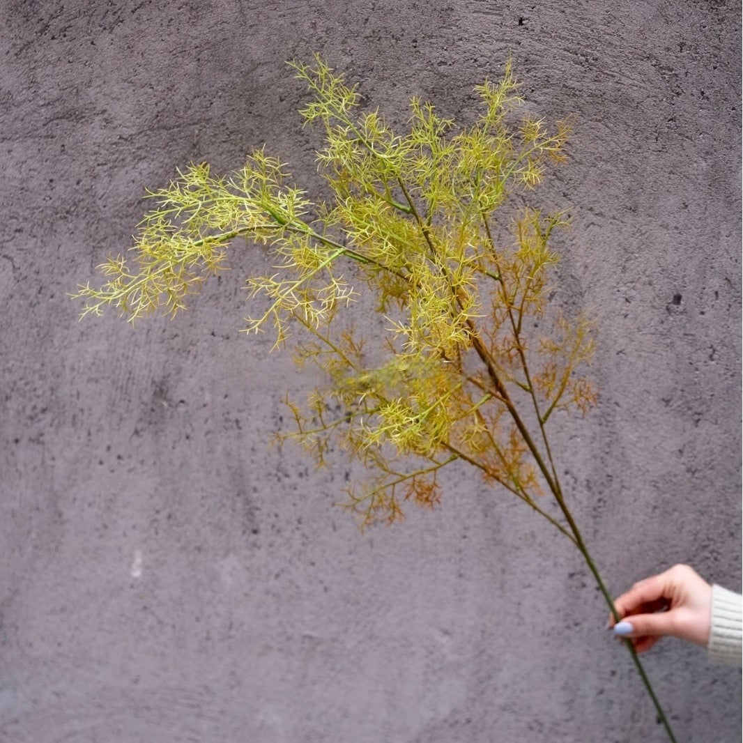 Yellow Green Faux Flower Stem | Single Bloom for Modern Home Decor FS-1006A