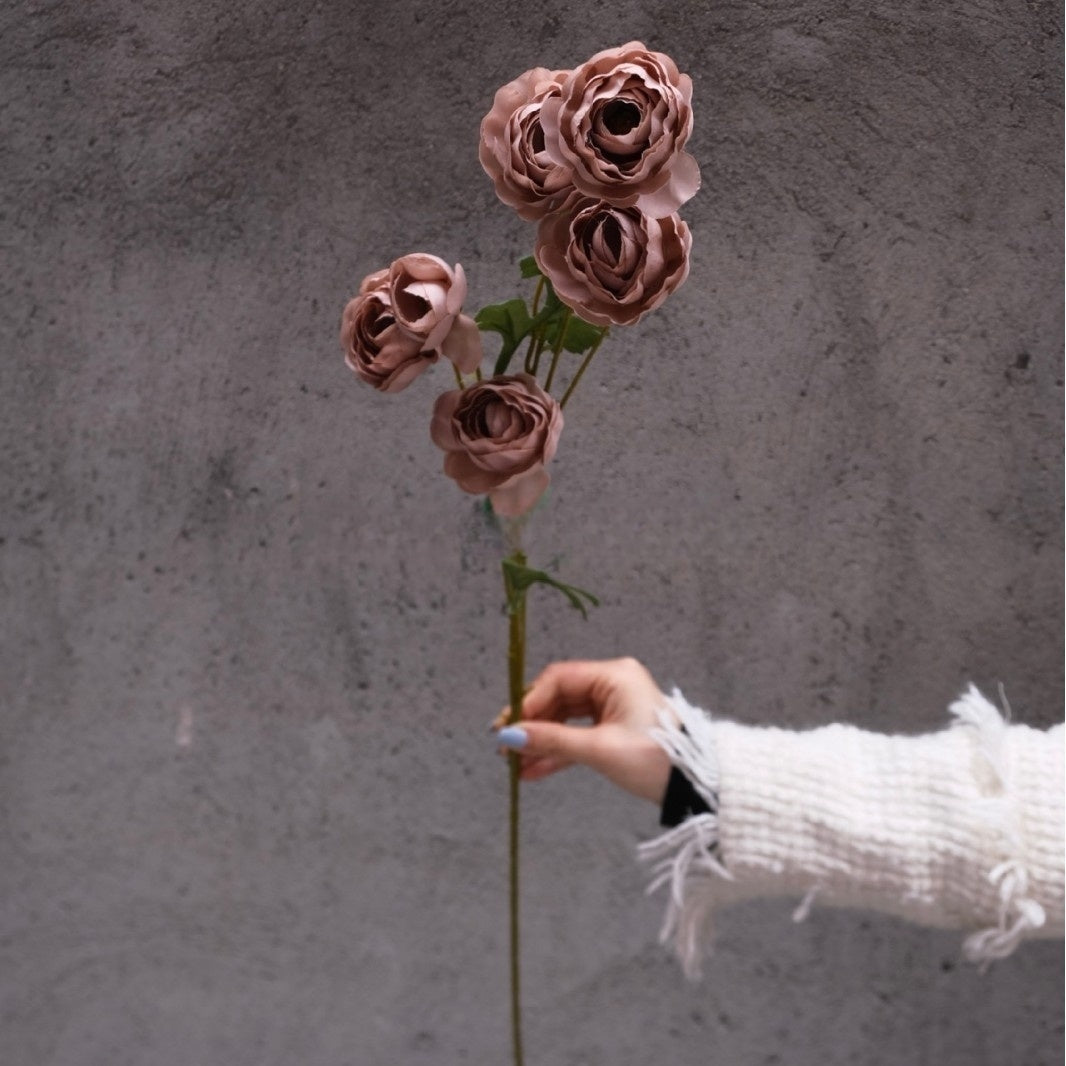 Warm Autumn Orange Floral Spray | Faux Botanical for Fall-Inspired Interiors FS-1012B