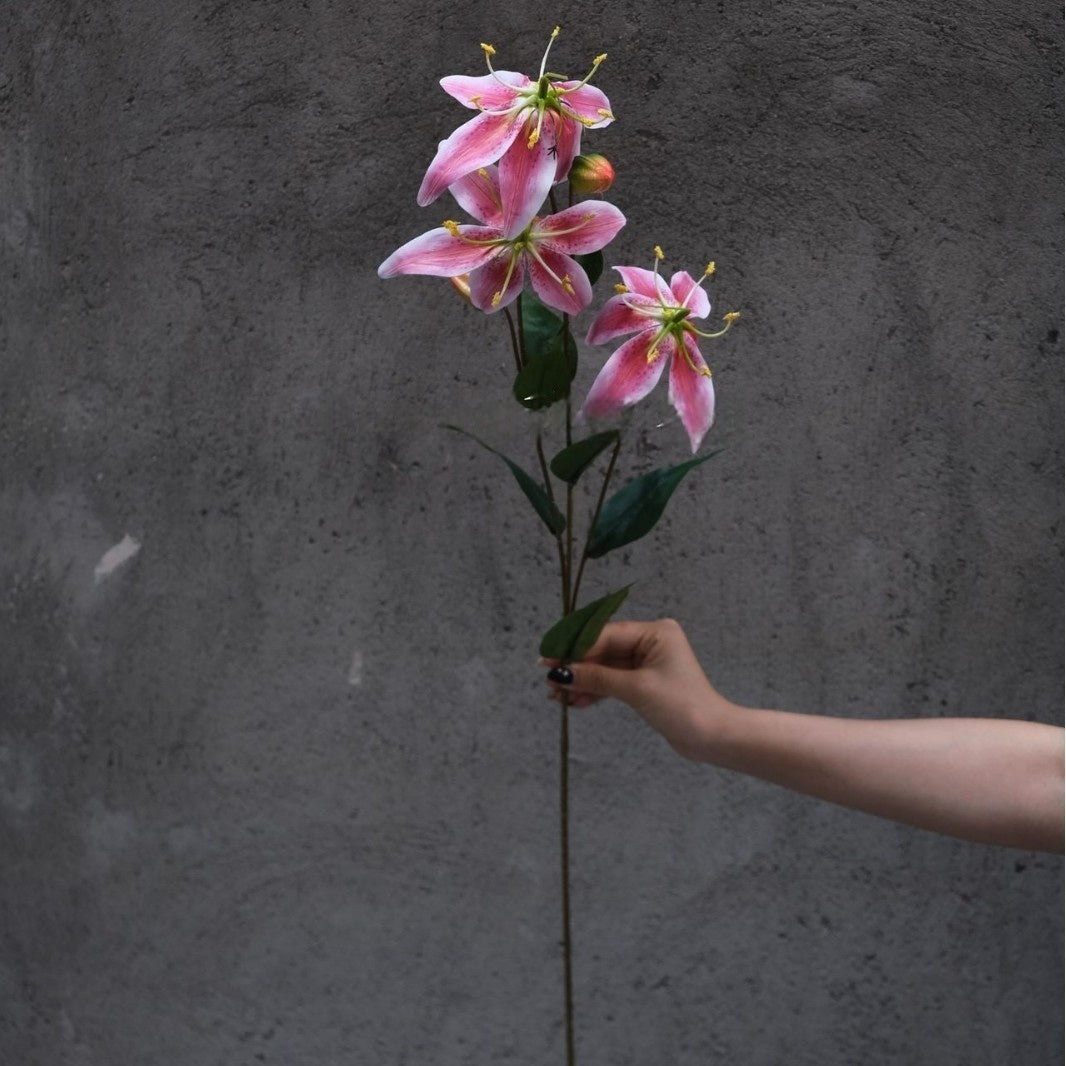 Bold Magenta Pink Artificial Flower | Single Stem Accent for Interior Styling FS-1010B