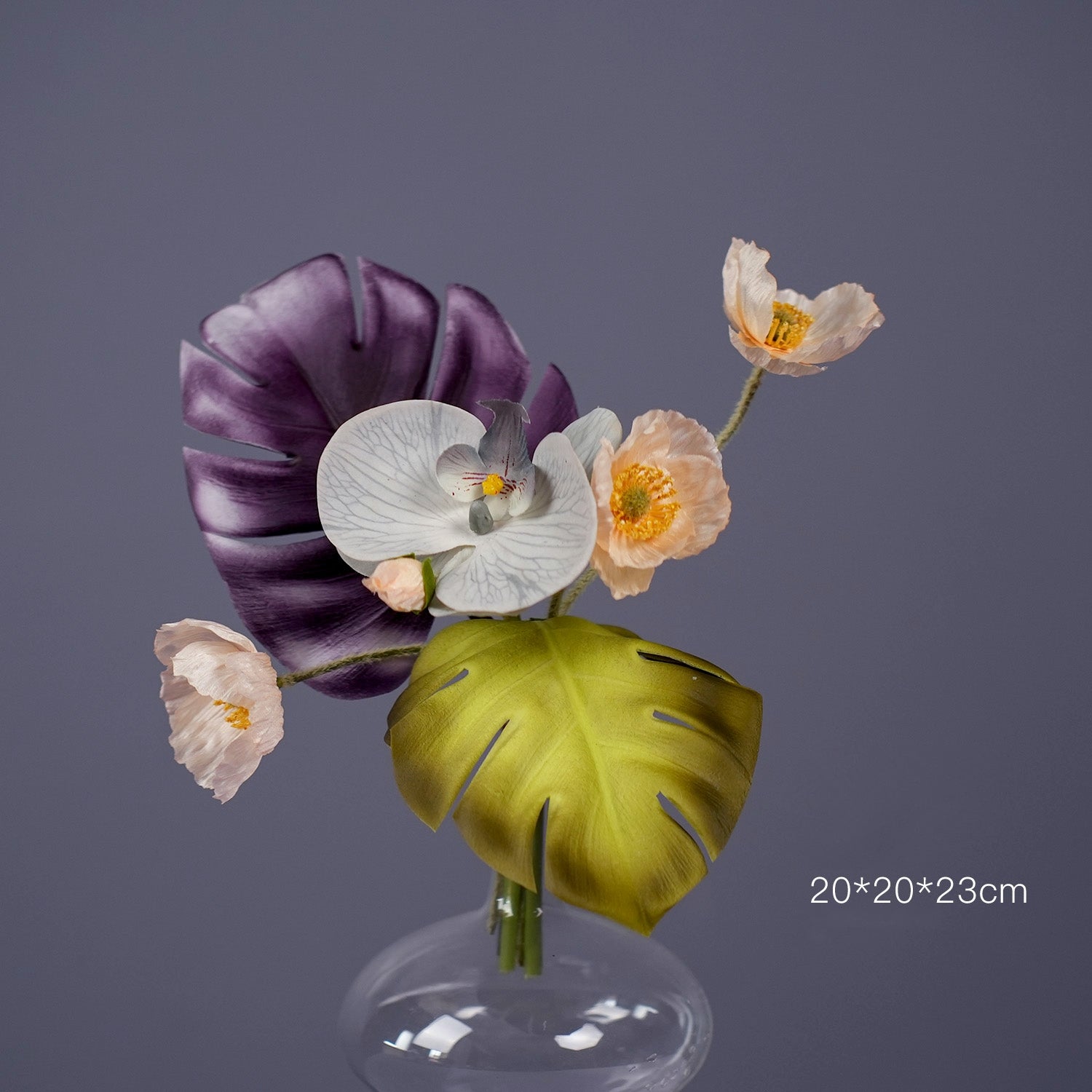 Mini Faux Floral Arrangement | Ice Cream-Inspired Bouquet for Home & Event Decor VB-216 (Without Vase)