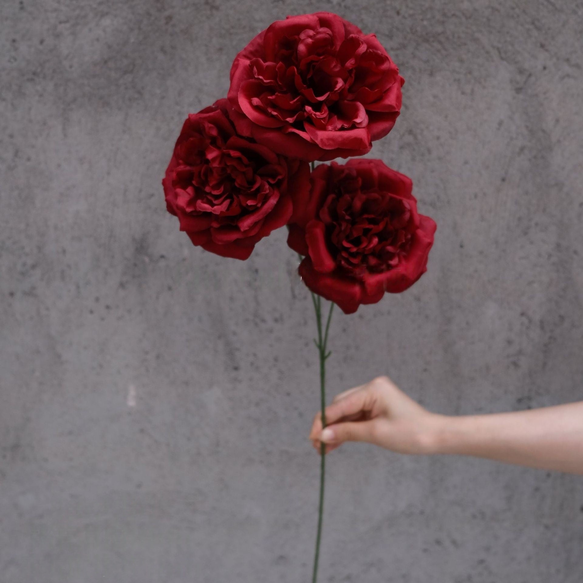 Elegant Wine Red Artificial Flower | Burgundy Accent for Interior Styling FS-1007B