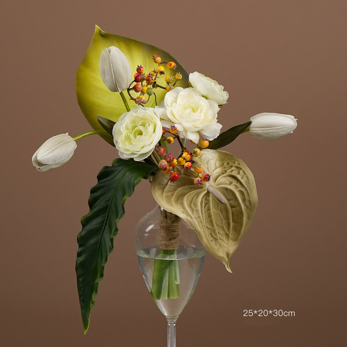 Modern Artistic Faux Floral Arrangement | Luxury Designer Artificial Flowers for Home, Hotel & Event Display VB-213 (Without Vase)