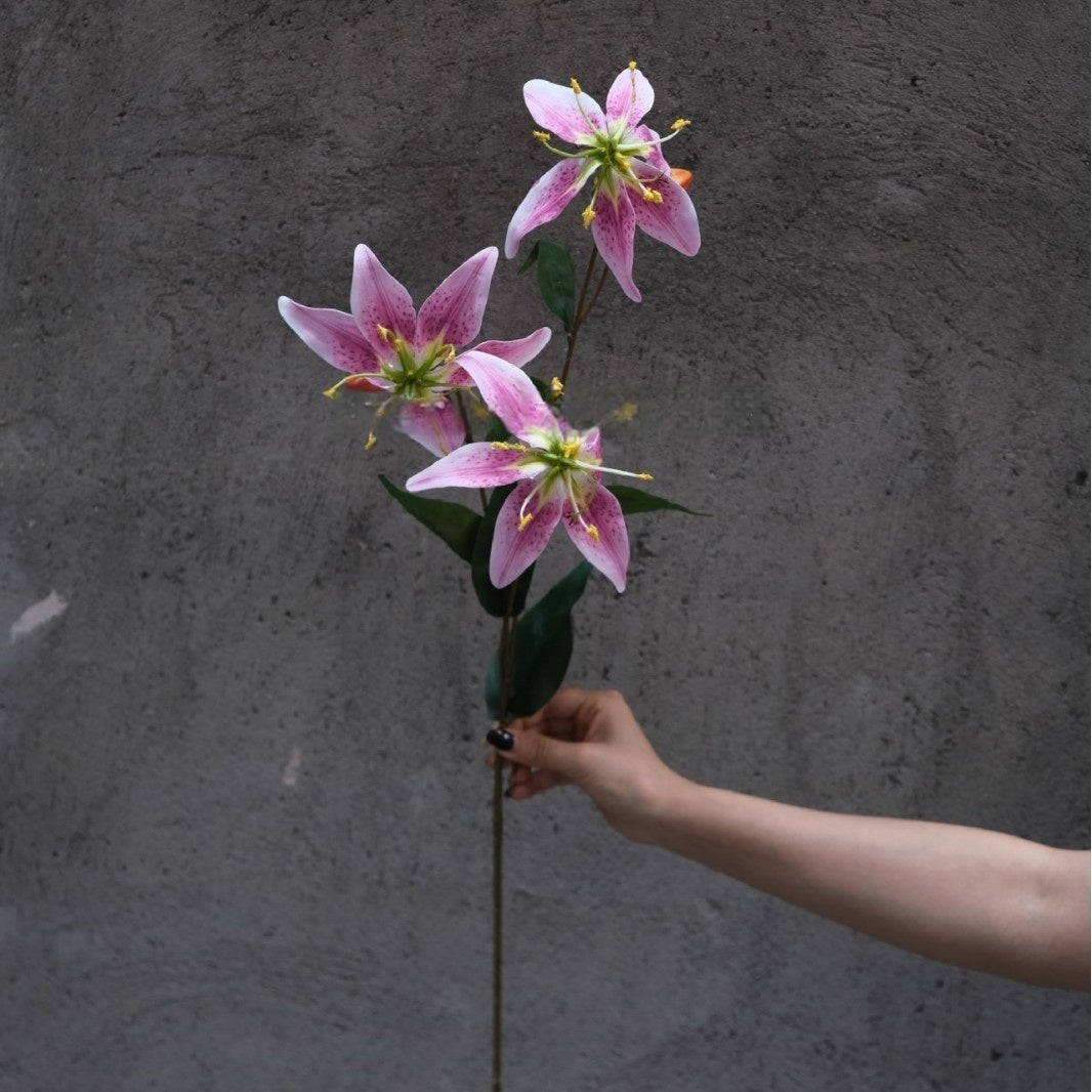 Bold Magenta Pink Artificial Flower | Single Stem Accent for Interior Styling FS-1010B