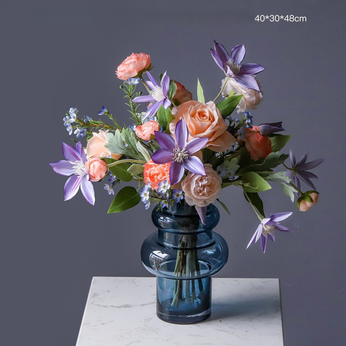 Nordic-Style Artificial Bridal Bouquet | Faux Flower Arrangement for Wedding & Photography Props VB-217 (Without Vase)