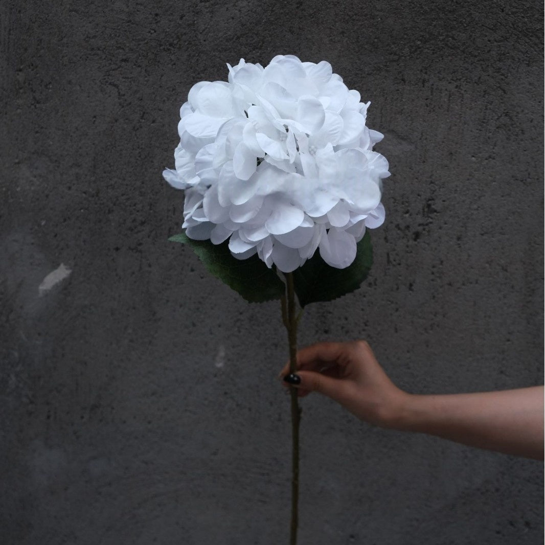 Elegant White Artificial Flower Stem | Simple Faux Floral for Interior Design FS-1003B