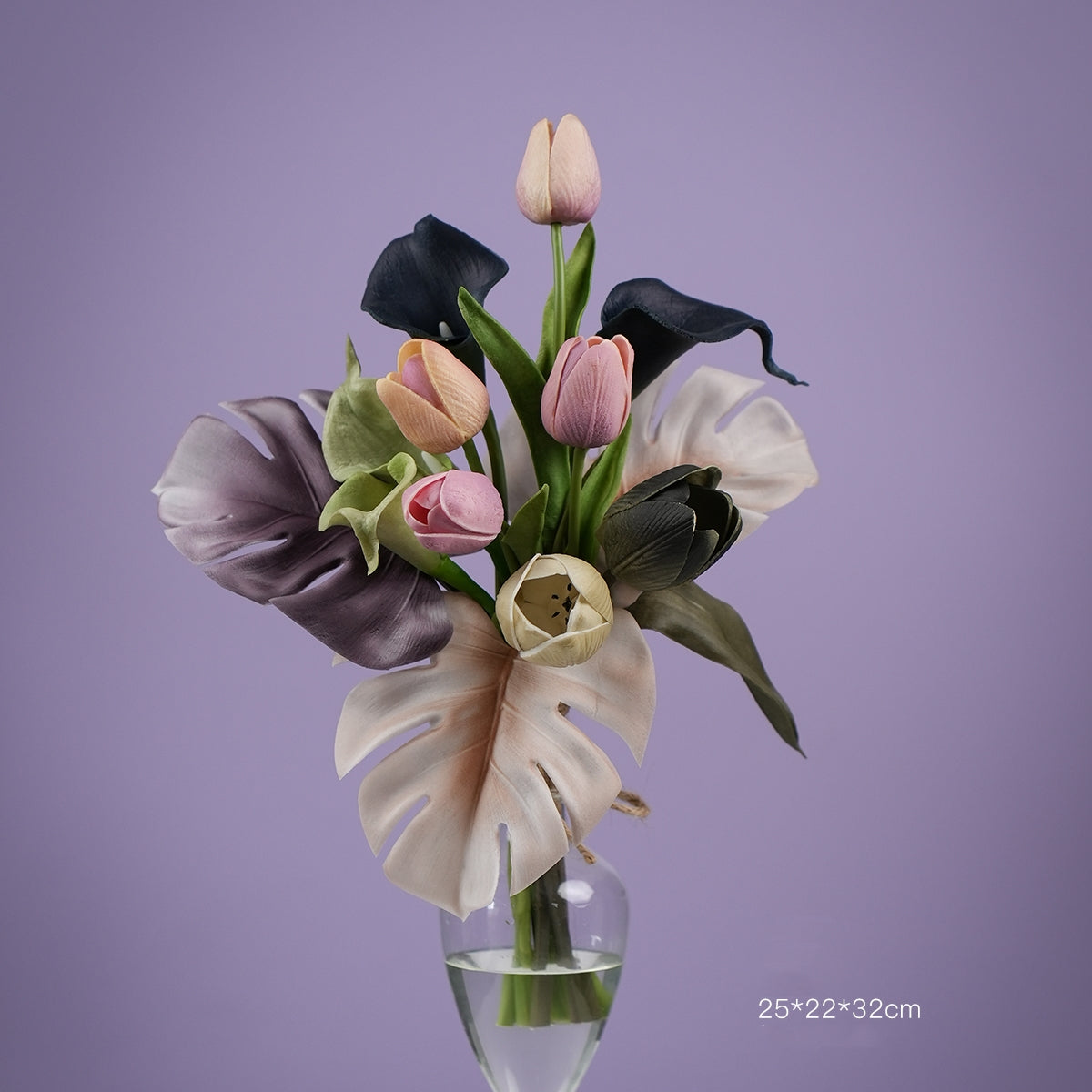 Modern Artistic Faux Floral Arrangement | Luxury Designer Artificial Flowers for Home, Hotel & Event Display VB-213 (Without Vase)