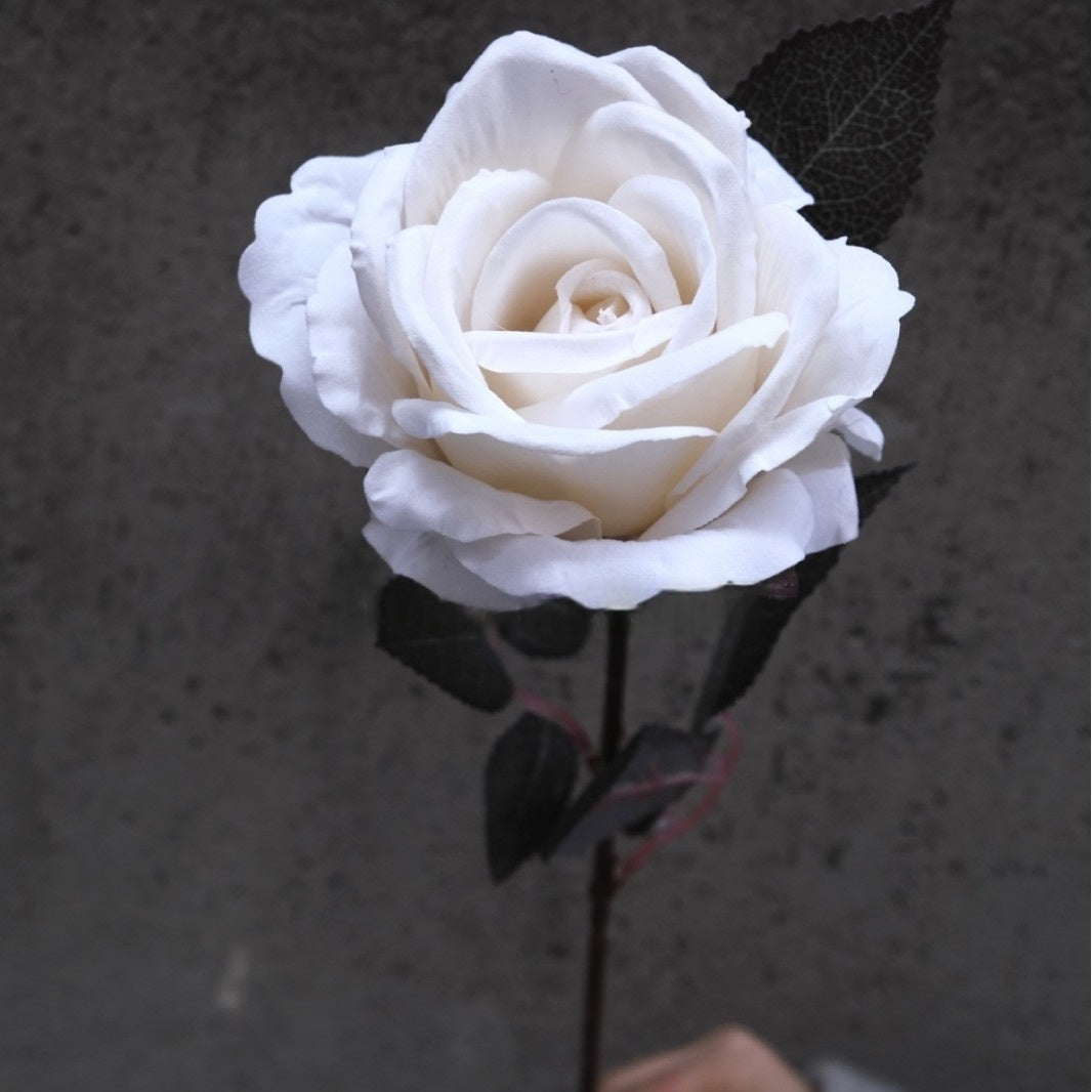 Elegant White Artificial Flower Stem | Simple Faux Floral for Interior Design FS-1003B