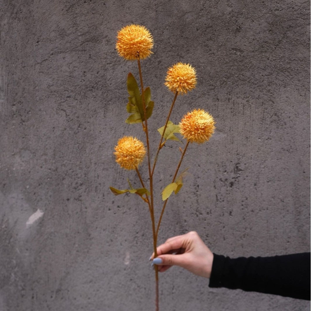 Sunset Orange Artificial Flower Stem | Statement Bloom for Modern Vases FS-1014B