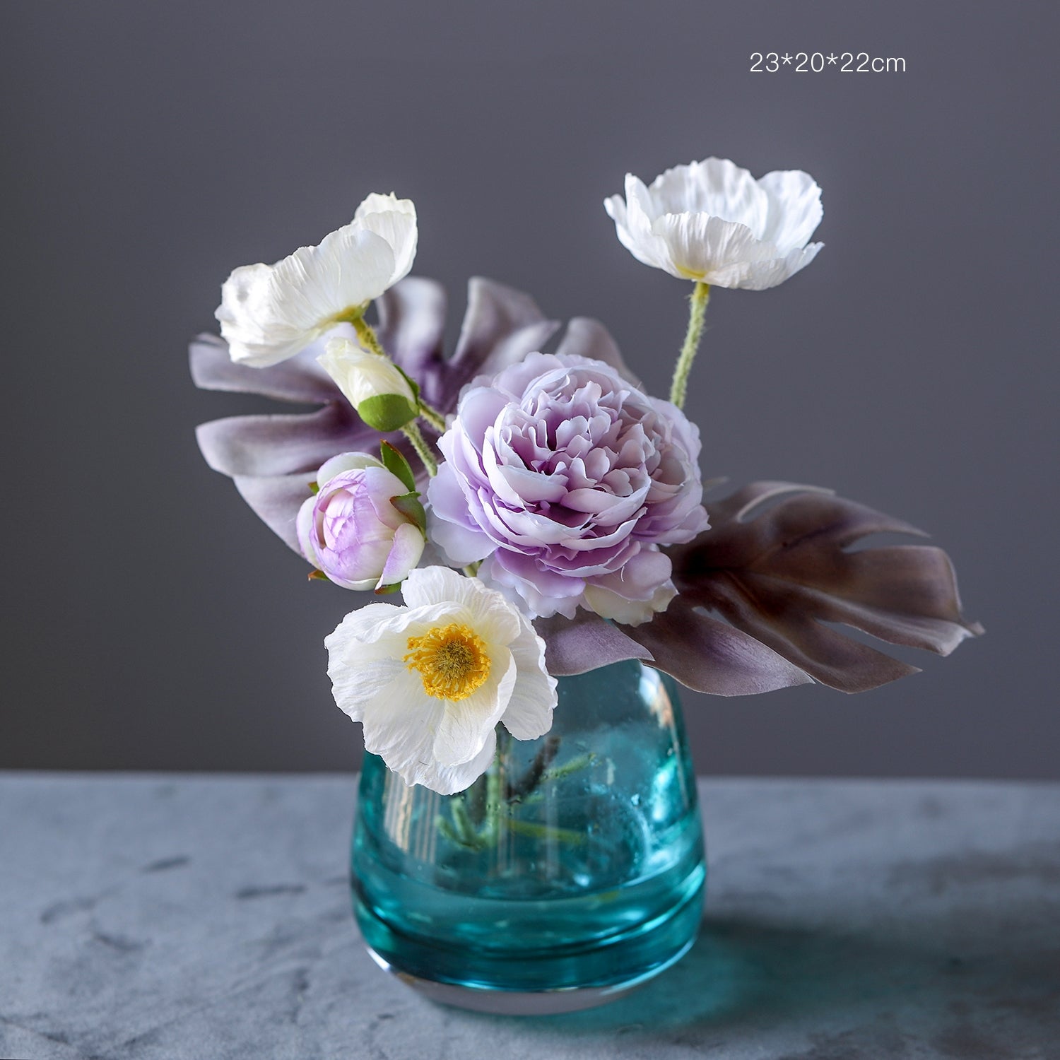 Mini Faux Floral Arrangement | Ice Cream-Inspired Bouquet for Home & Event Decor VB-216 (Without Vase)