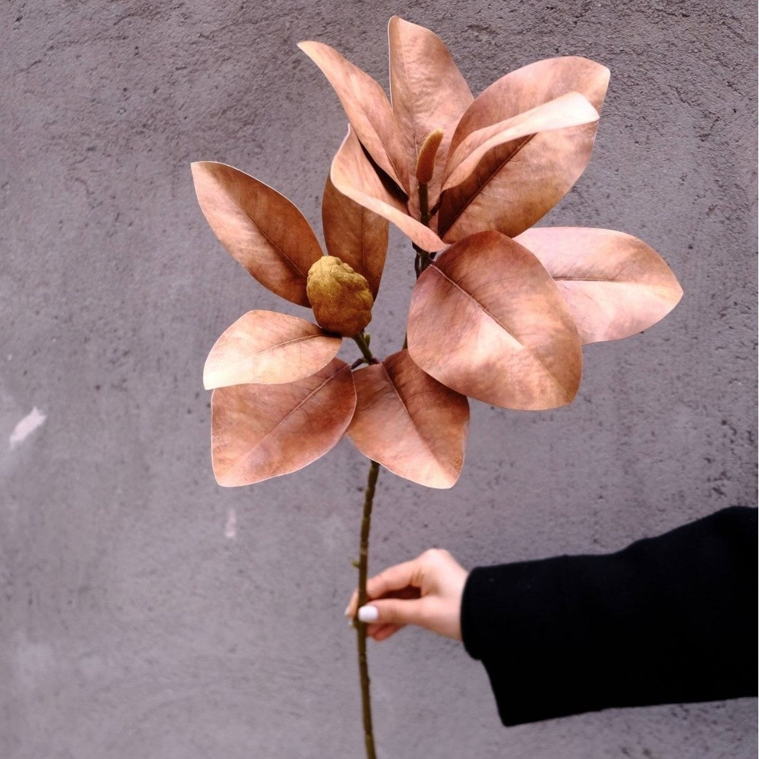 Warm Autumn Orange Floral Spray | Faux Botanical for Fall-Inspired Interiors FS-1012B