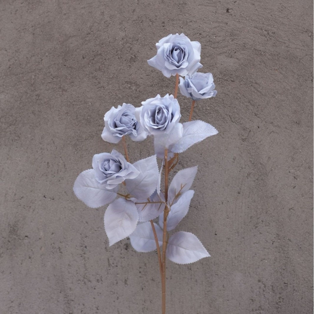 Dusty Blue Single Stem Flower | Realistic Faux Bloom for Home Styling FS-1008B