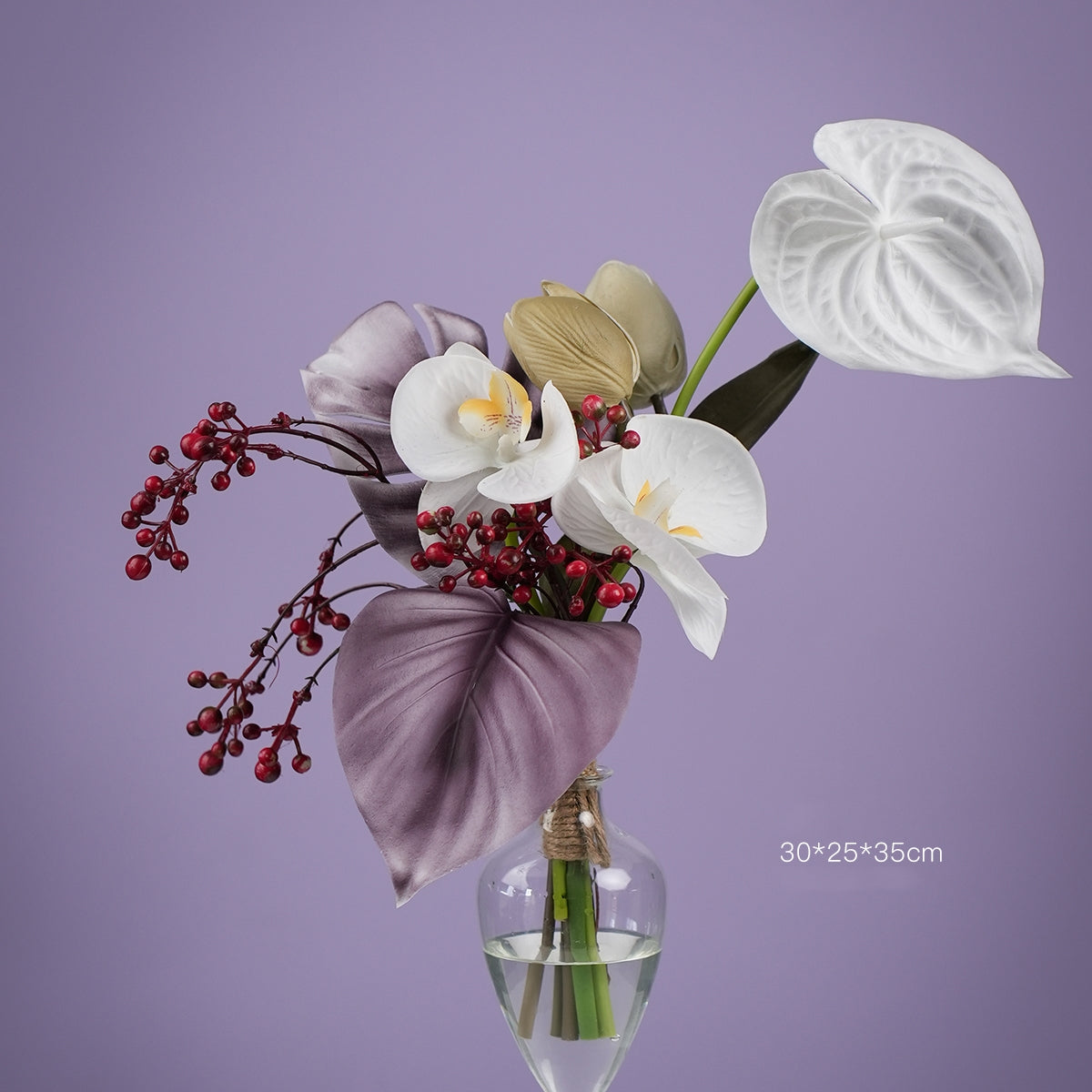 Modern Artistic Faux Floral Arrangement | Luxury Designer Artificial Flowers for Home, Hotel & Event Display VB-213 (Without Vase)