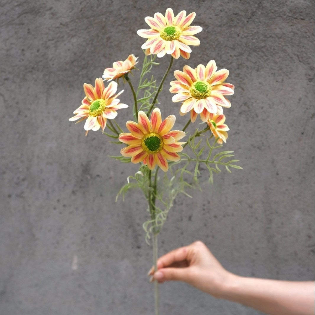 Warm Autumn Orange Silk Flower | Lifelike Faux Stem for Cozy Home Styling FS-1011B