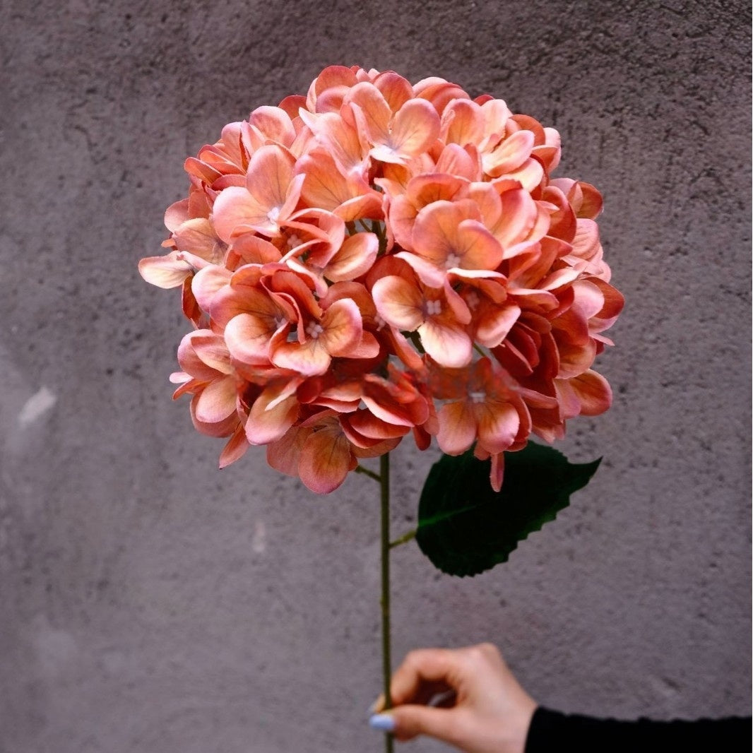 Sunset Orange Artificial Flower Stem | Statement Bloom for Modern Vases FS-1014B