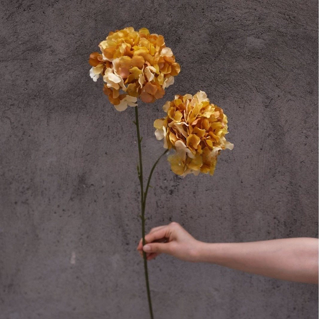 Warm Autumn Orange Floral Spray | Faux Botanical for Fall-Inspired Interiors FS-1012B