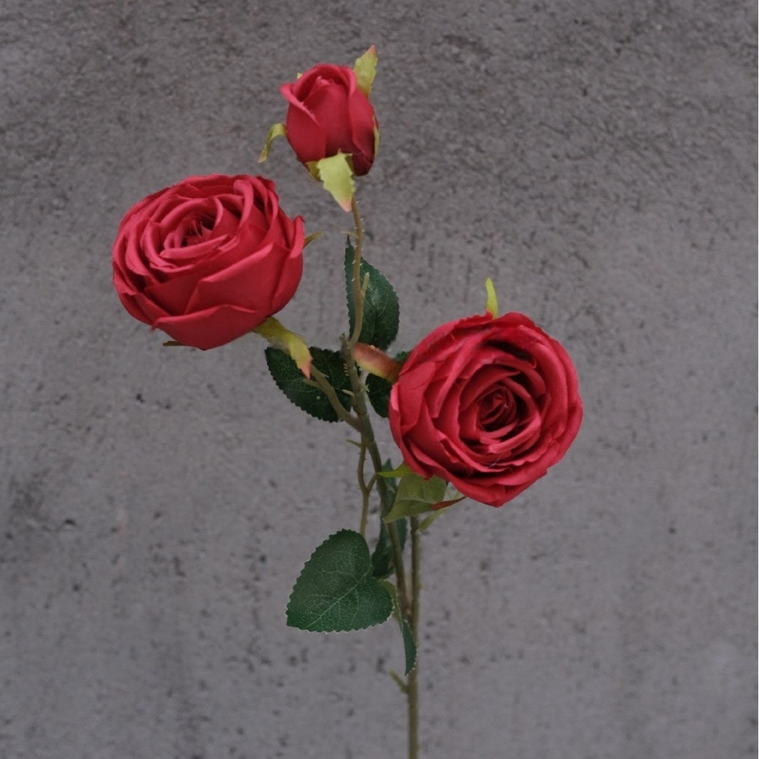 Elegant Red Faux Rose Stem | Home Decor or Event Styling Flower FS-1005B