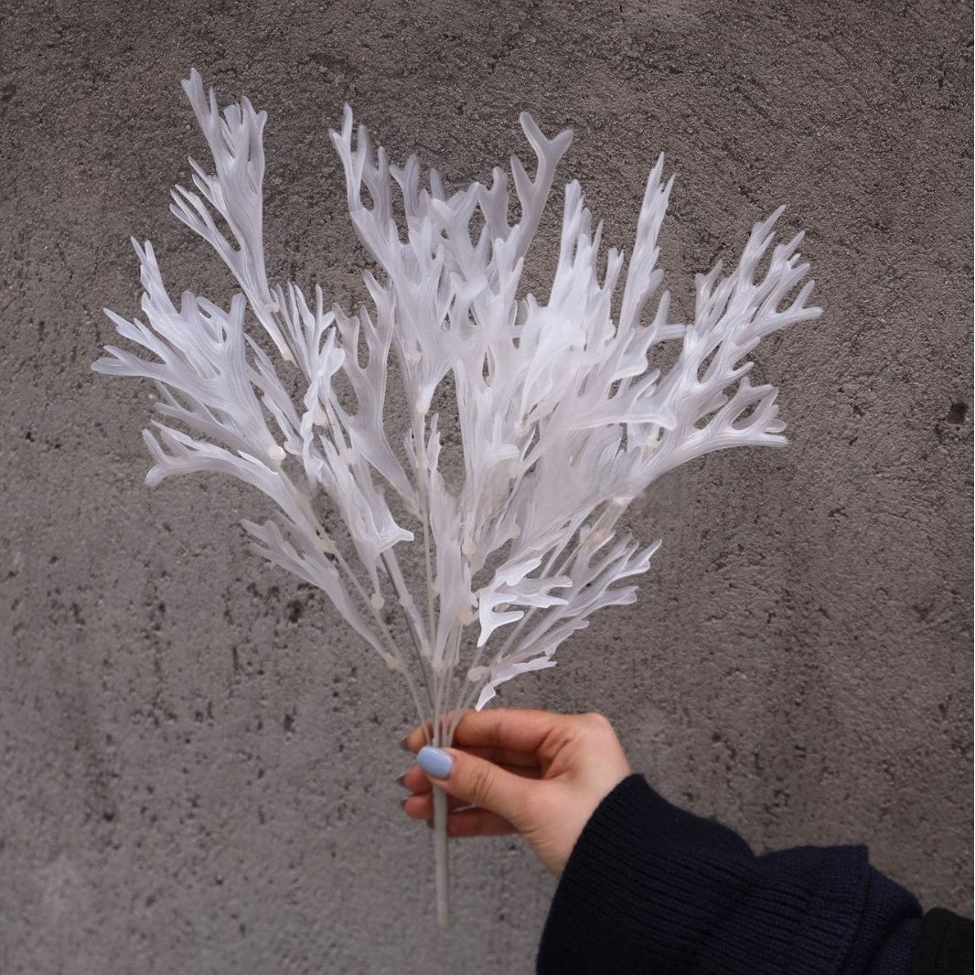 White Single Stem Faux Flowers | Classic Artificial Blooms for Home Decor FS-1003C