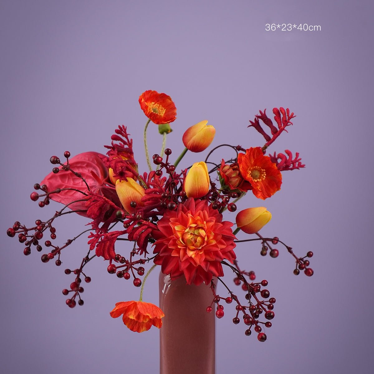 Modern Artistic Faux Floral Arrangement | Luxury Designer Artificial Flowers for Home, Hotel & Event Display VB-213 (Without Vase)