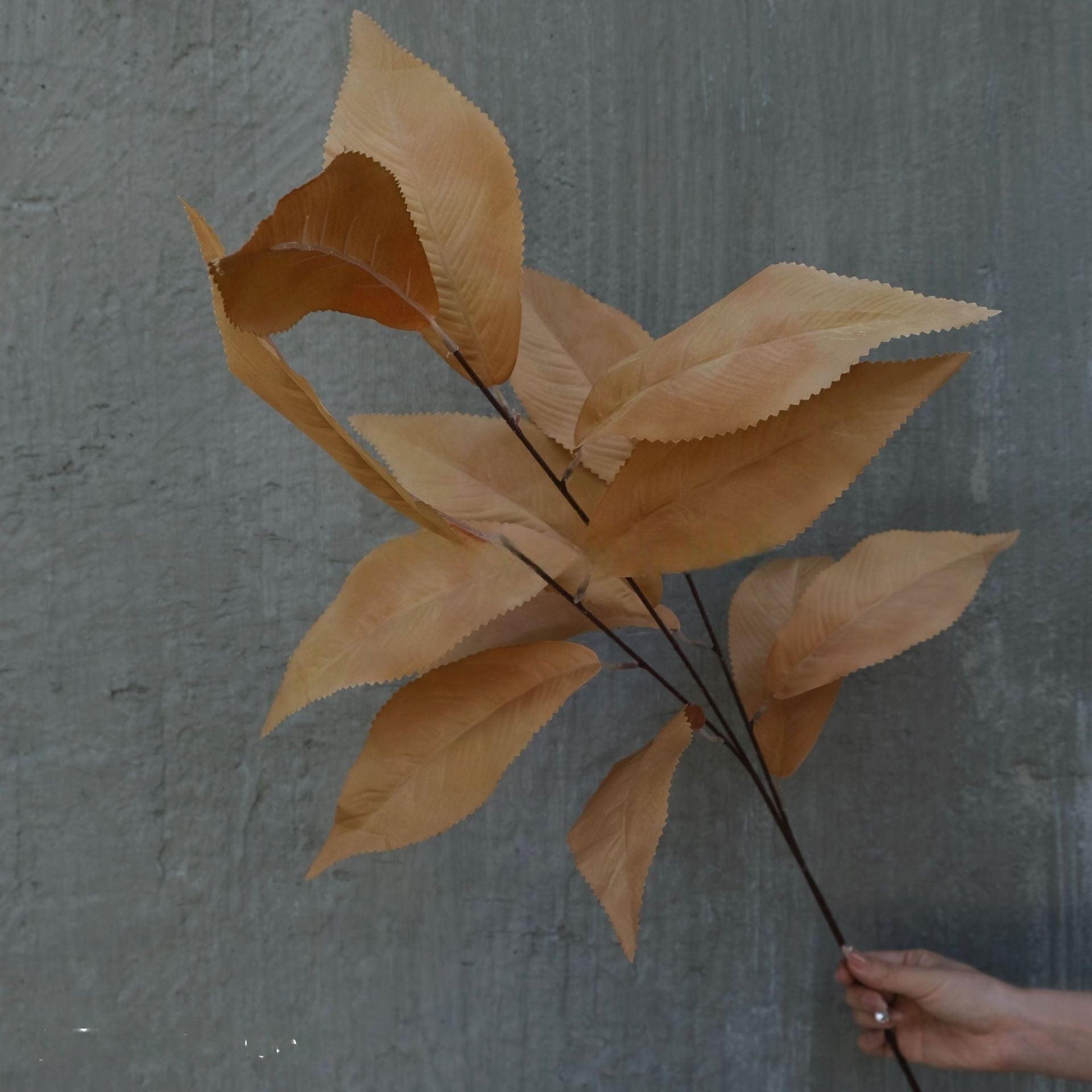 Warm Autumn Orange Floral Spray | Faux Botanical for Fall-Inspired Interiors FS-1012B