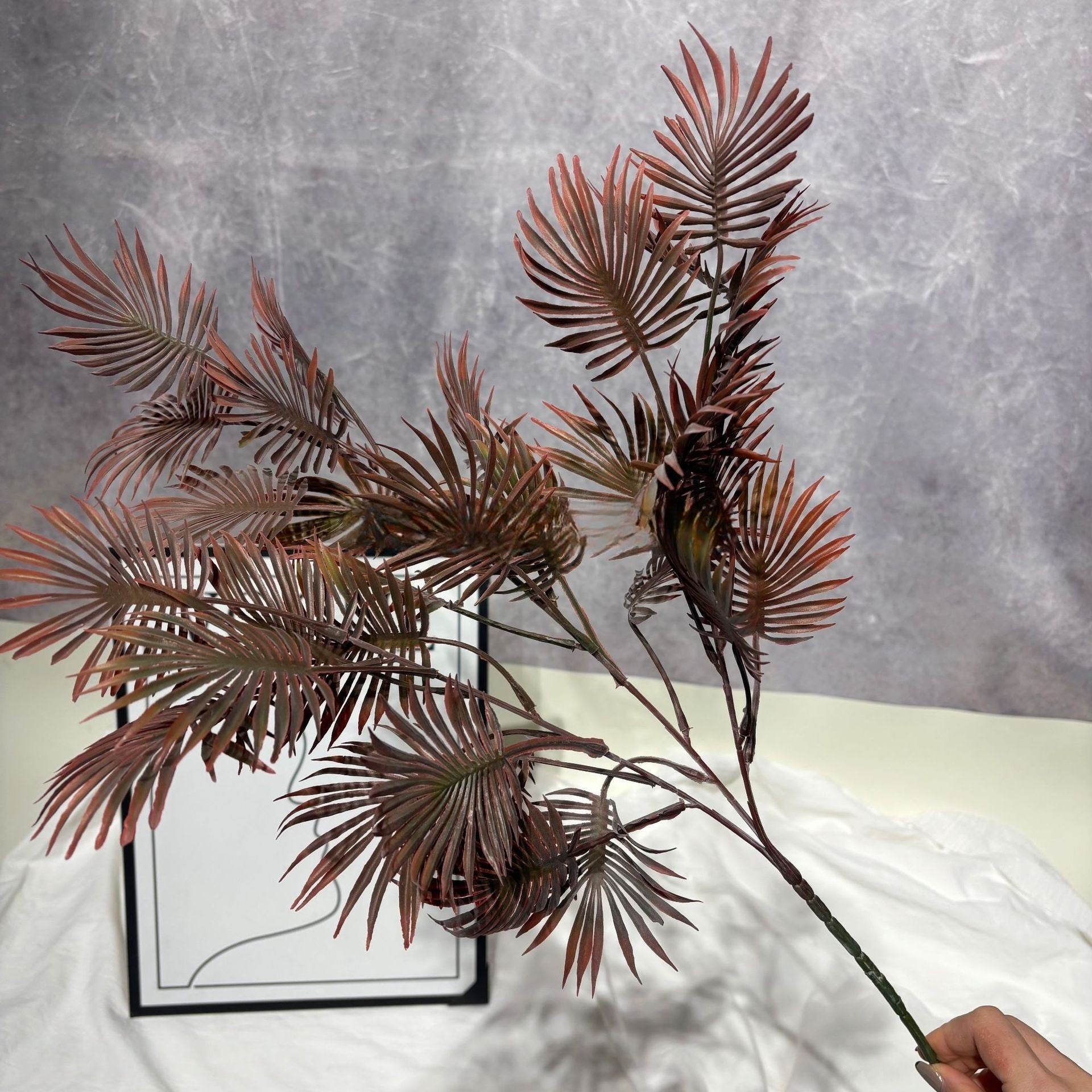 Elegant Wine Red Artificial Flower | Burgundy Accent for Interior Styling FS-1007B