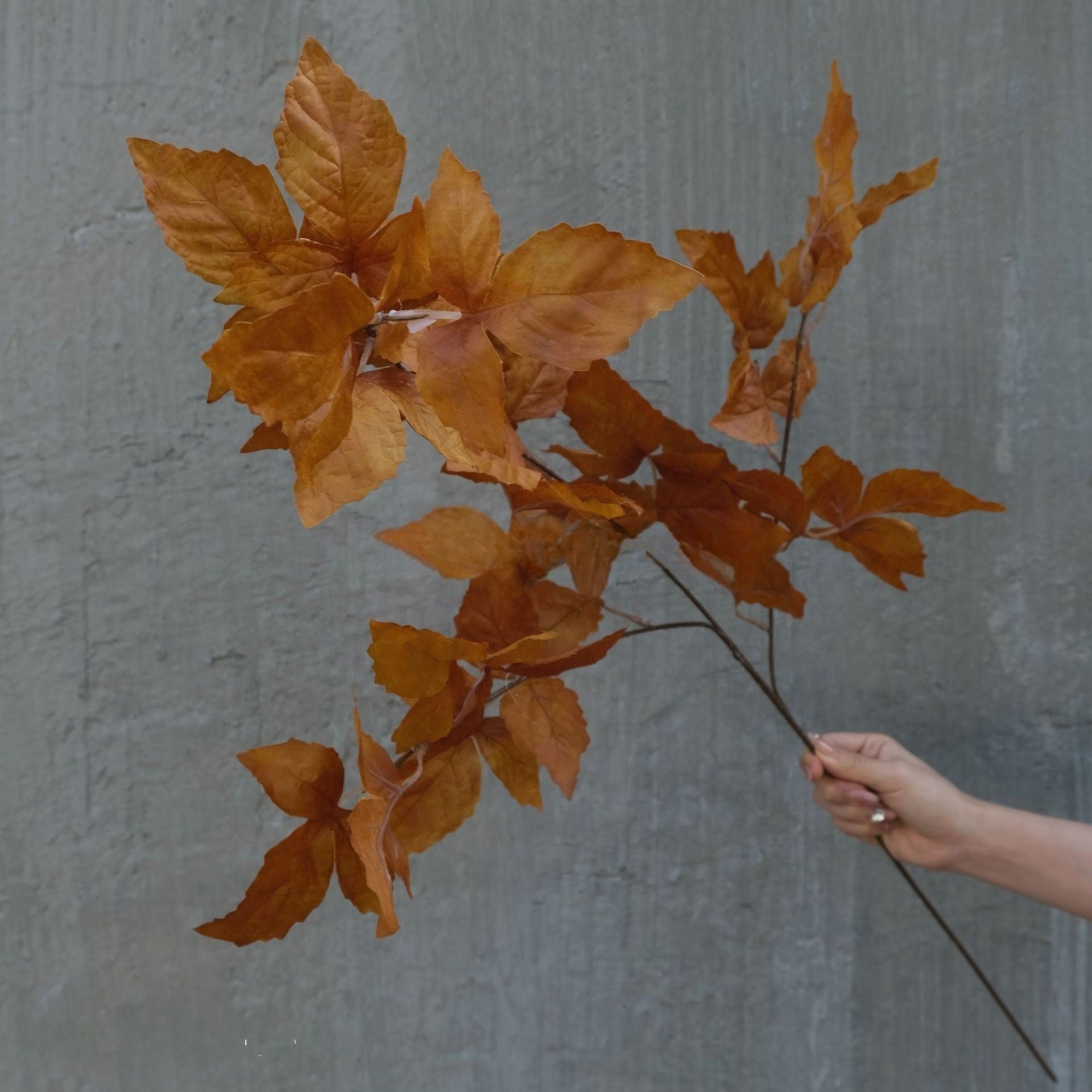 Warm Autumn Orange Floral Spray | Faux Botanical for Fall-Inspired Interiors FS-1012B