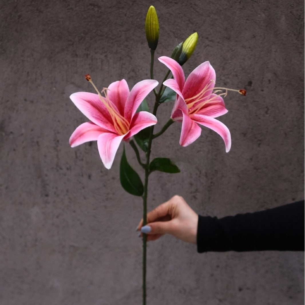 Bold Magenta Pink Artificial Flower | Single Stem Accent for Interior Styling FS-1010B