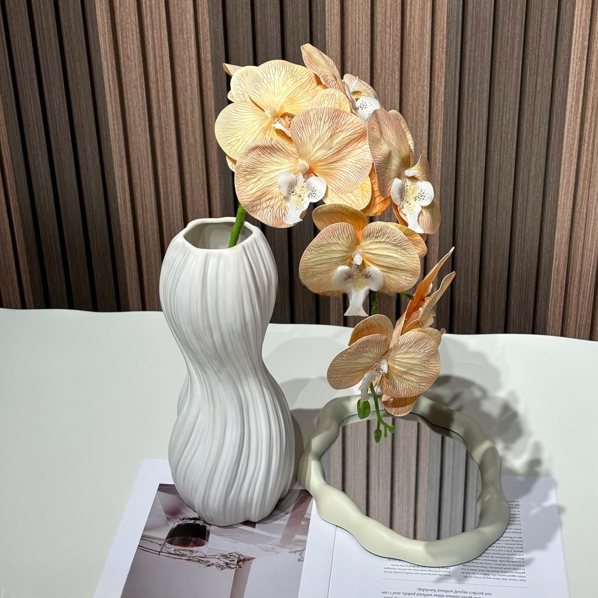 Warm Autumn Orange Floral Spray | Faux Botanical for Fall-Inspired Interiors FS-1012B