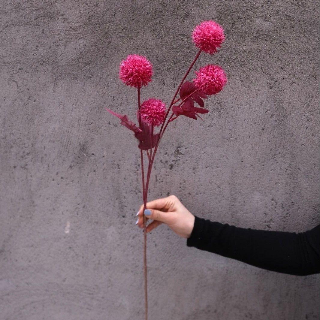 Bold Magenta Pink Artificial Flower | Single Stem Accent for Interior Styling FS-1010B