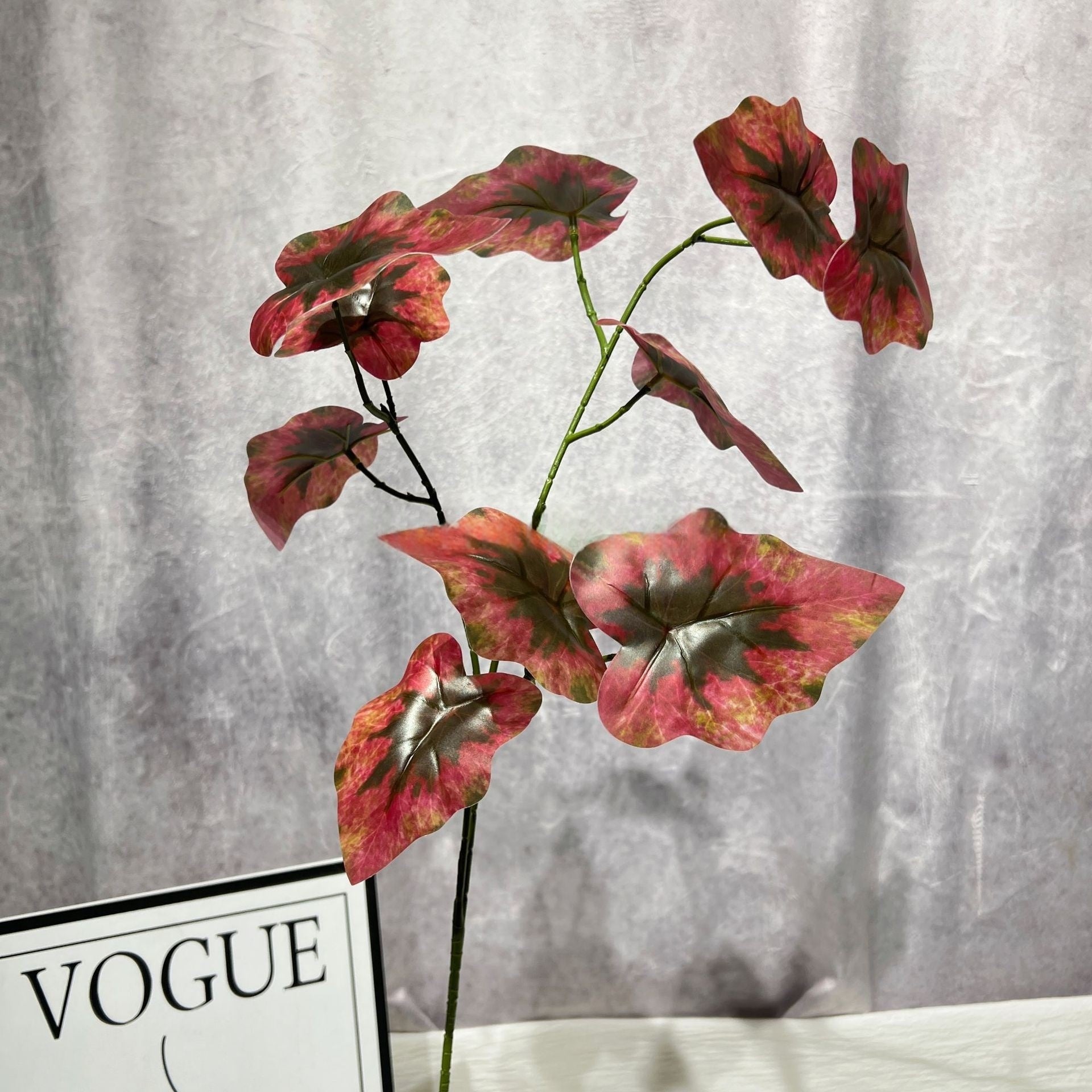 Elegant Wine Red Artificial Flower | Burgundy Accent for Interior Styling FS-1007B