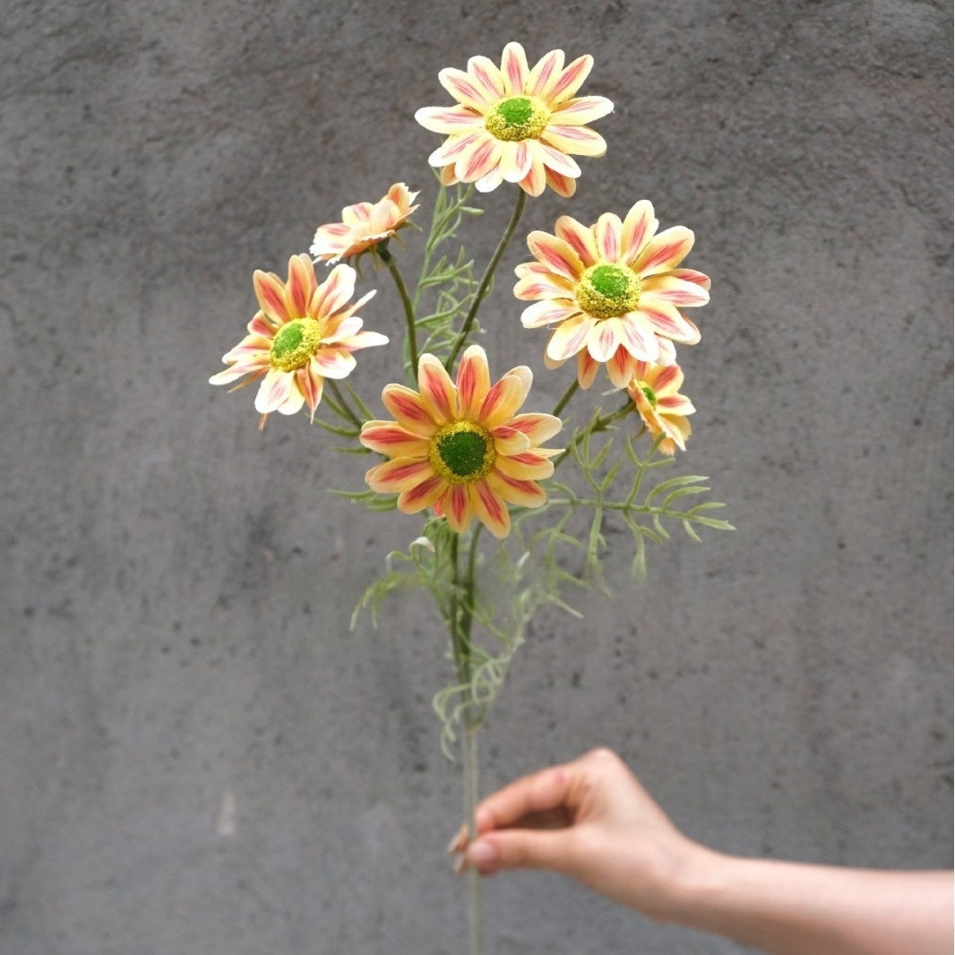 Sunset Orange Artificial Flower Stem | Statement Bloom for Modern Vases FS-1014B