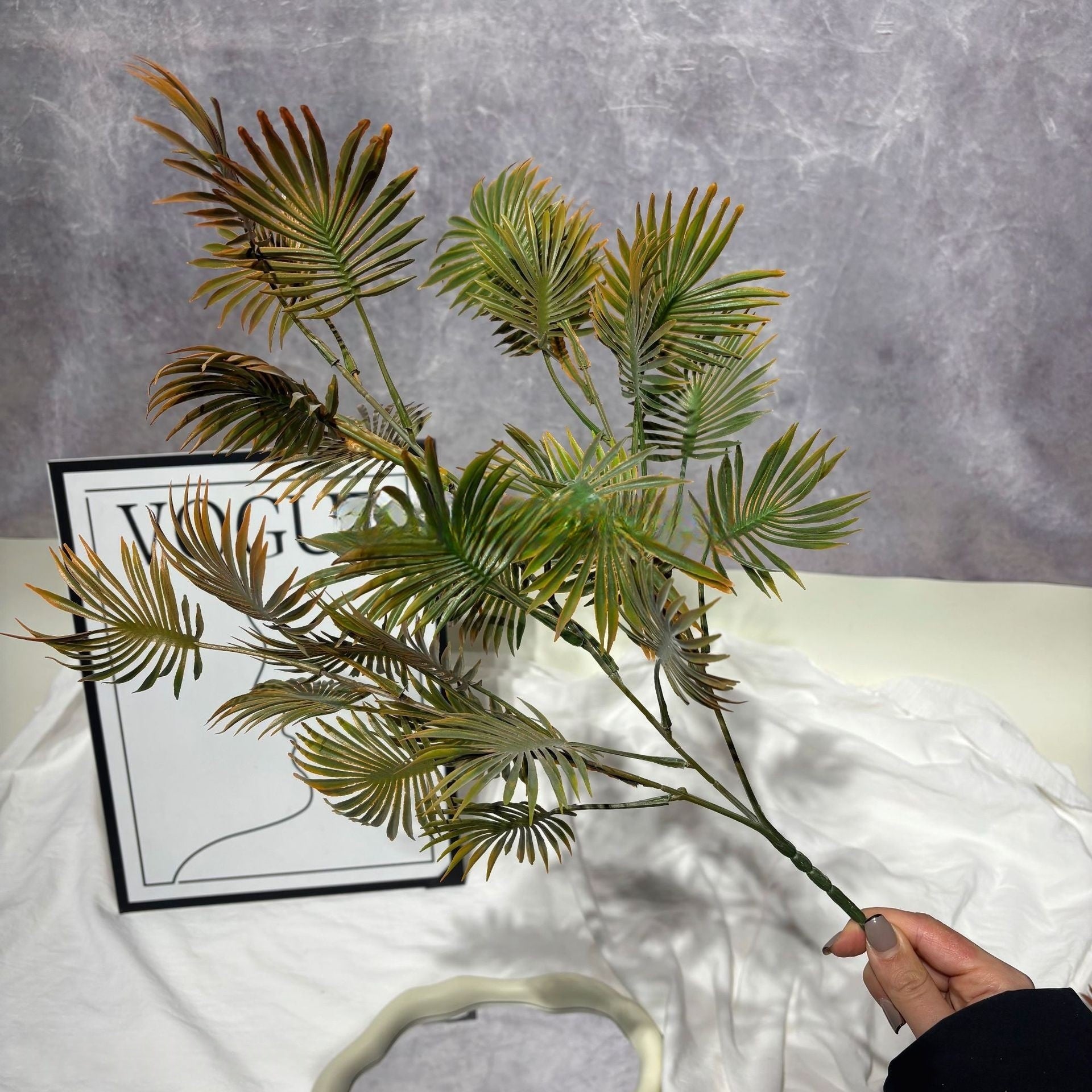 Warm Autumn Orange Floral Spray | Faux Botanical for Fall-Inspired Interiors FS-1012B