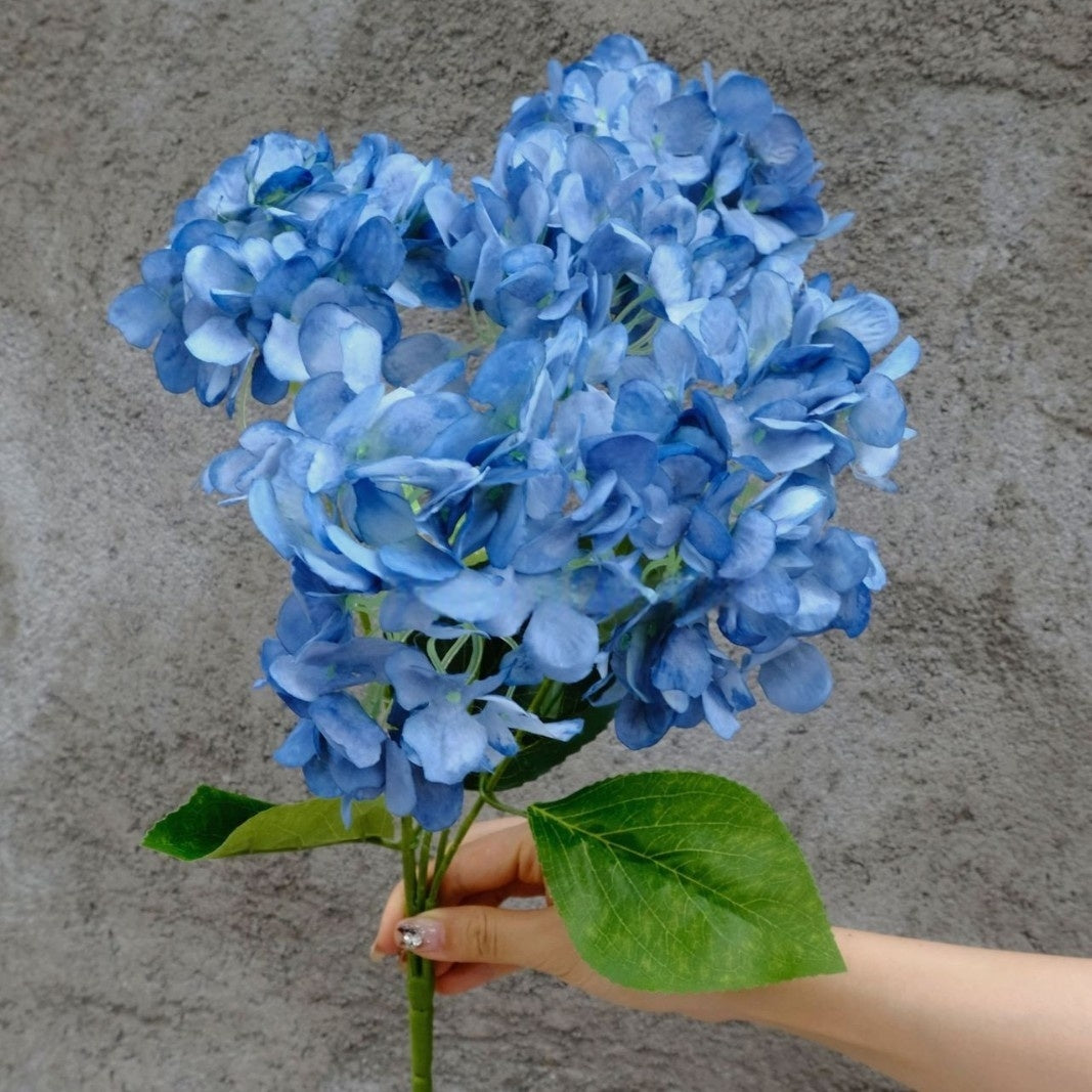 Dusty Blue Single Stem Flower | Realistic Faux Bloom for Home Styling FS-1008B