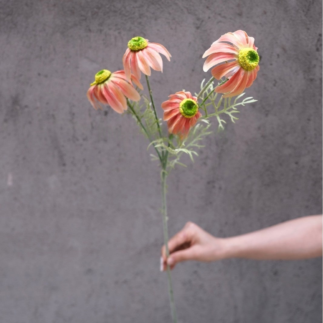 Sunset Orange Artificial Flower Stem | Statement Bloom for Modern Vases FS-1014B