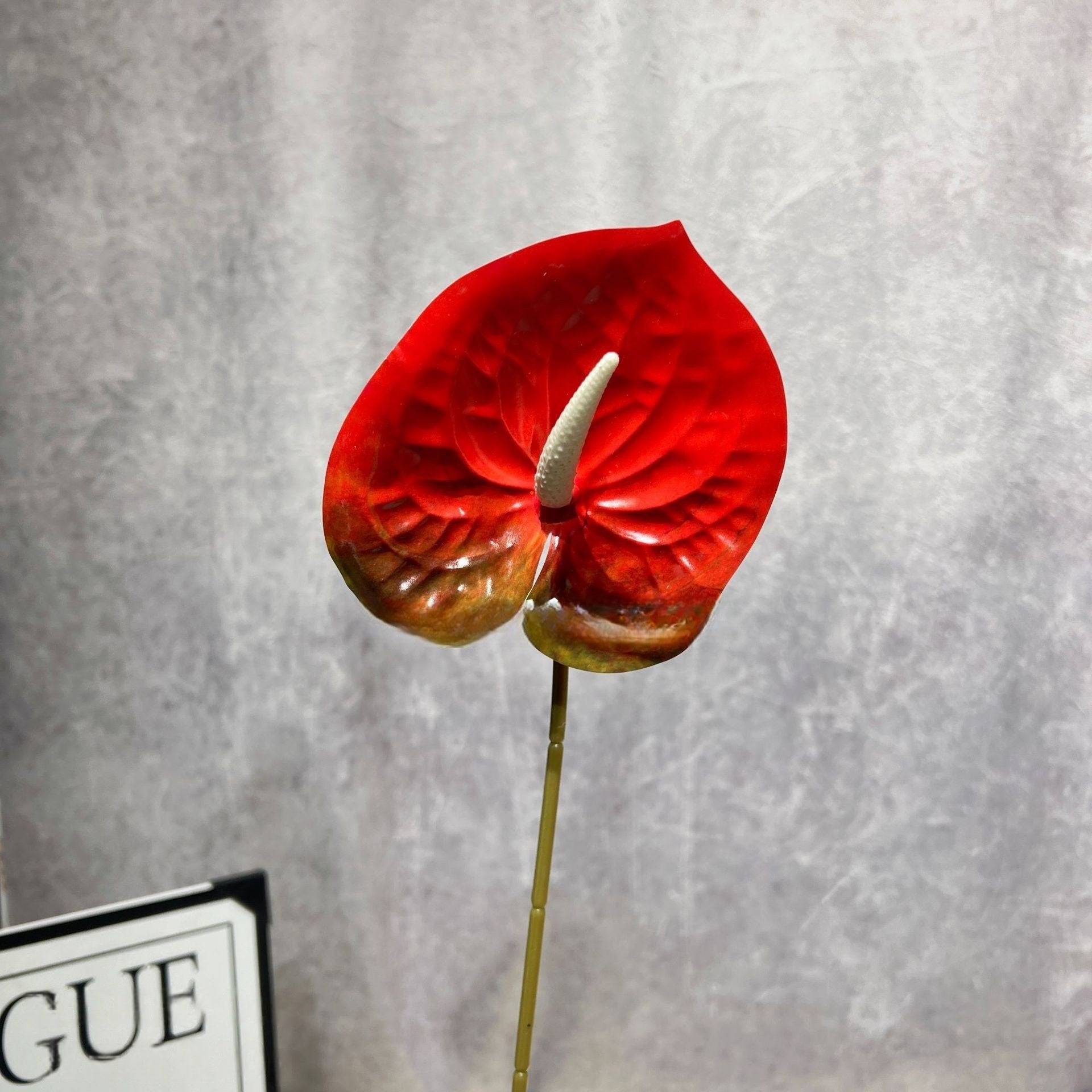 Red Realistic Faux Flower Stem | Stunning Home & Table Decor Accent FS-1005C