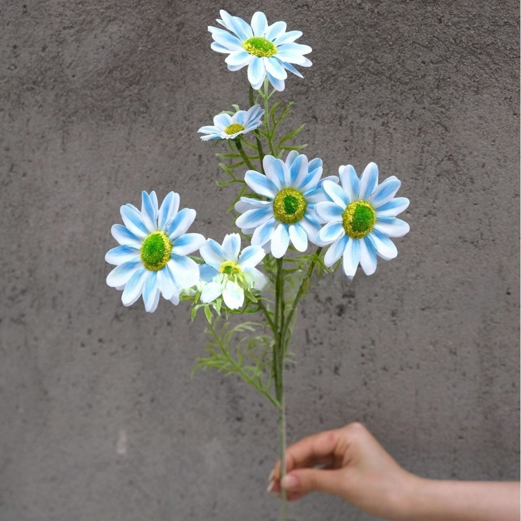 Realistic Sky Blue Artificial Flower | Single Stem for Modern Interiors FS-1009B