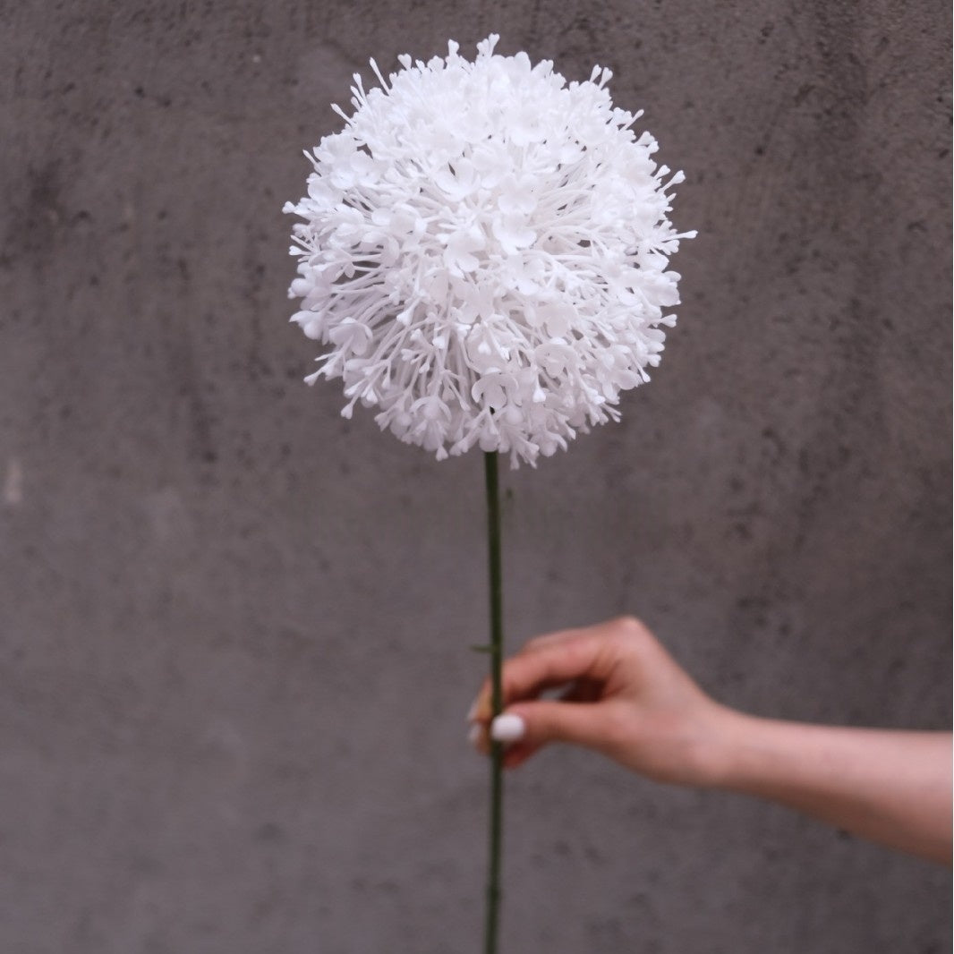 White Single Stem Faux Flowers | Classic Artificial Blooms for Home Decor FS-1003C
