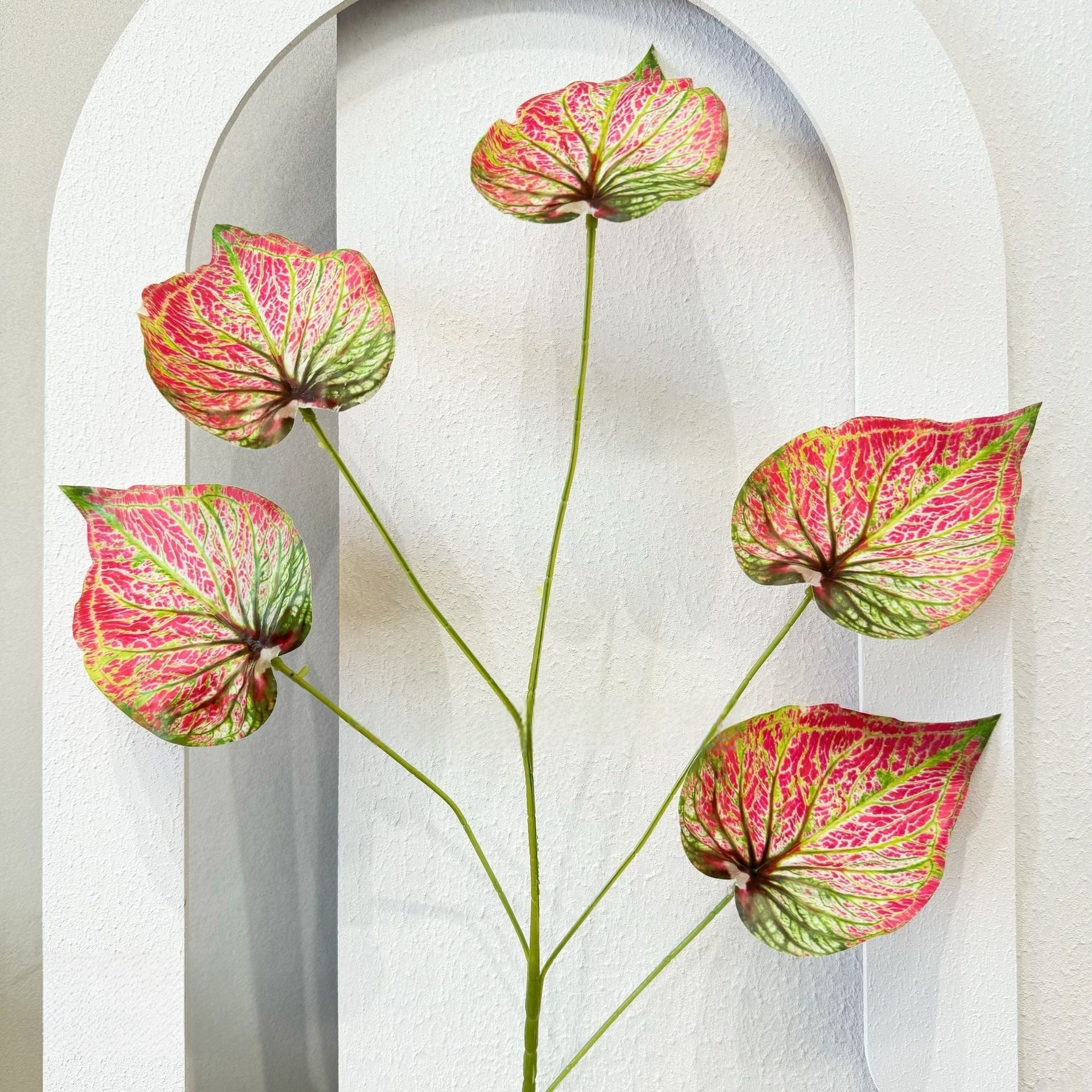 Single Stem Faux Flower in Burgundy | Statement Piece for Home Decor FS-1007C